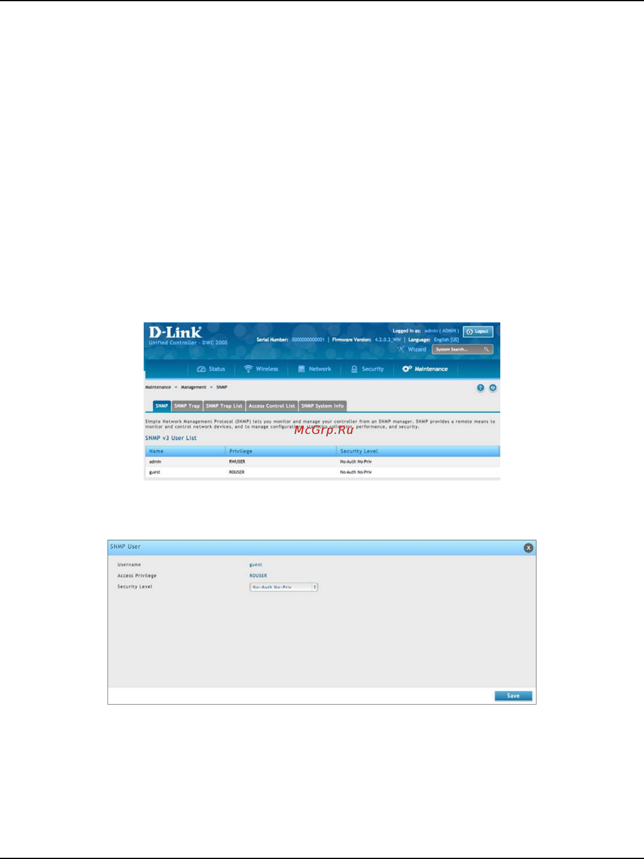 D-Link DWC-2000 [243/282] Using snmp