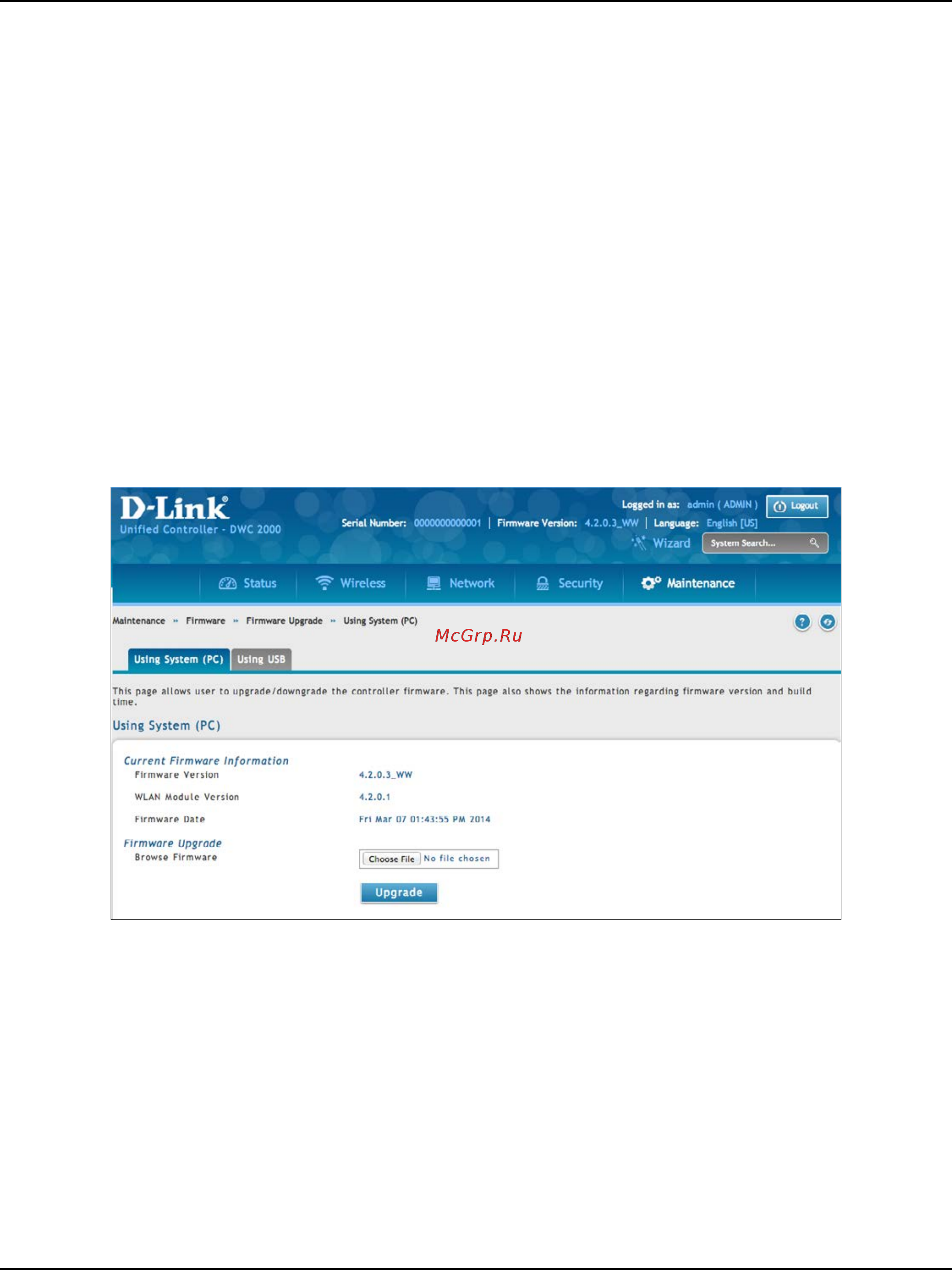 D-Link DWC-2000 [253/282] Upgrading firmware