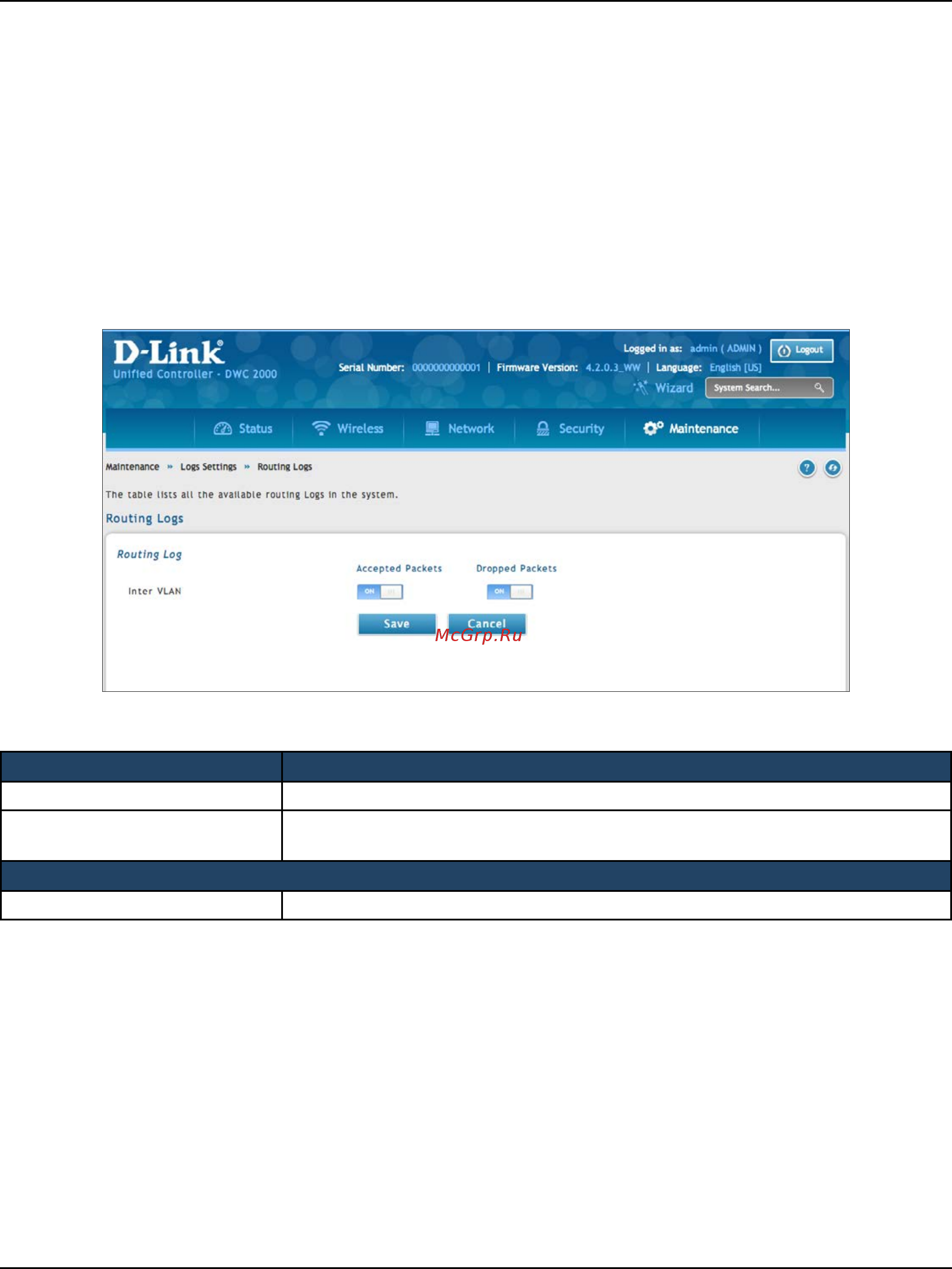 D-Link DWC-2000 [267/282] Tracking traffic routing logs