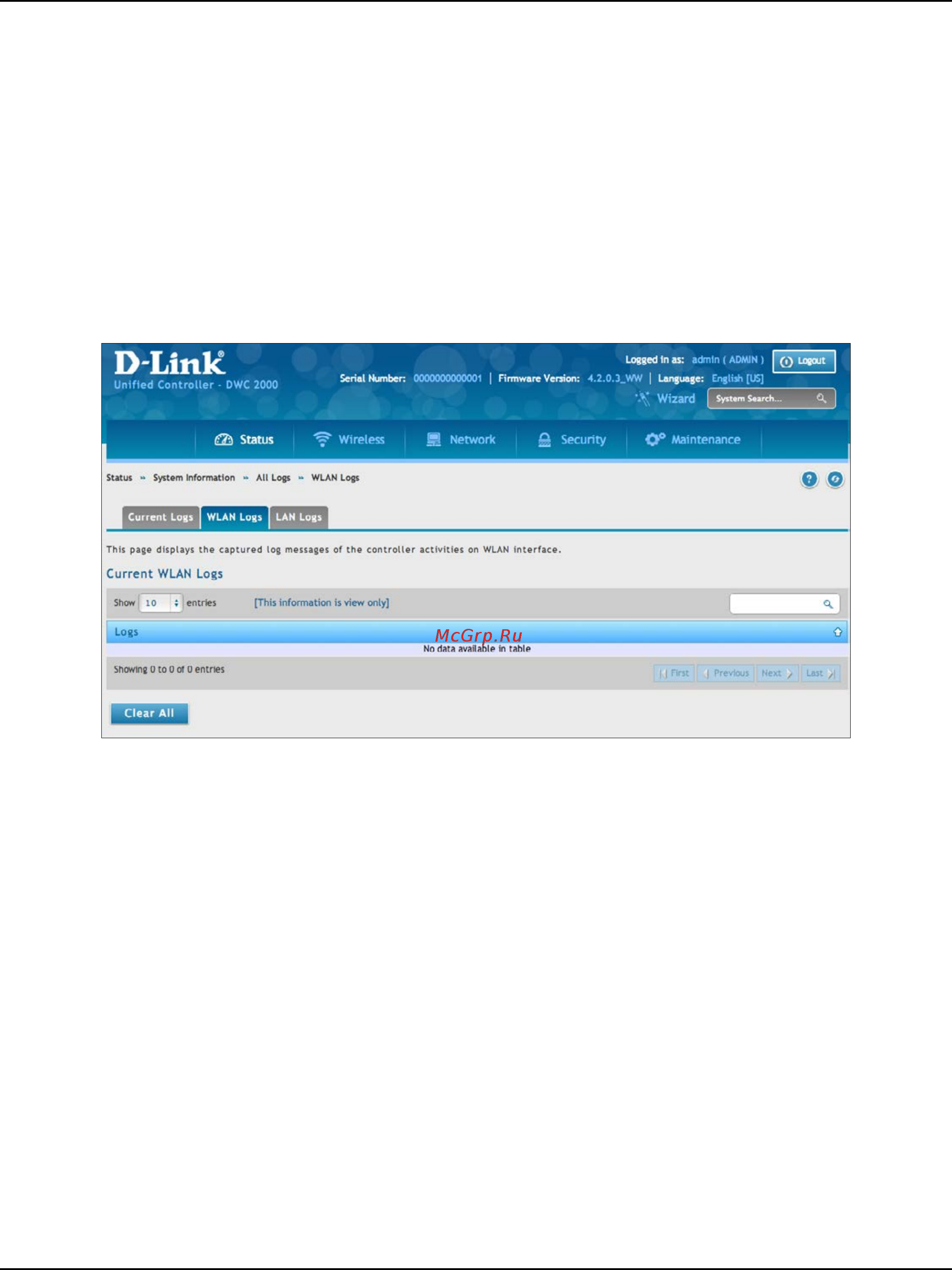 D-Link DWC-2000 [274/282] Wlan logs