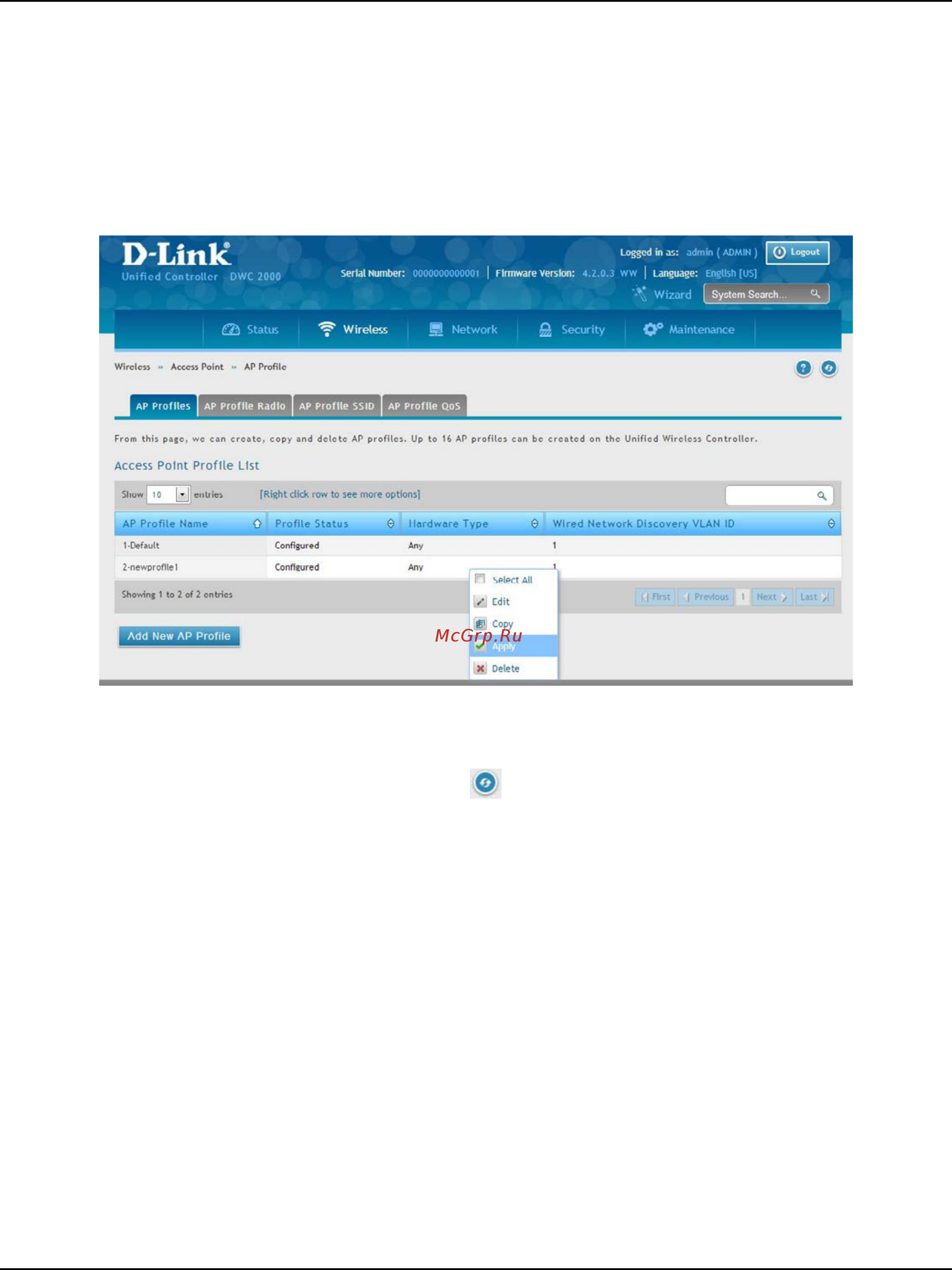 D-Link DWC-2000 [36/282] Step 6 confirm access point profile is associated