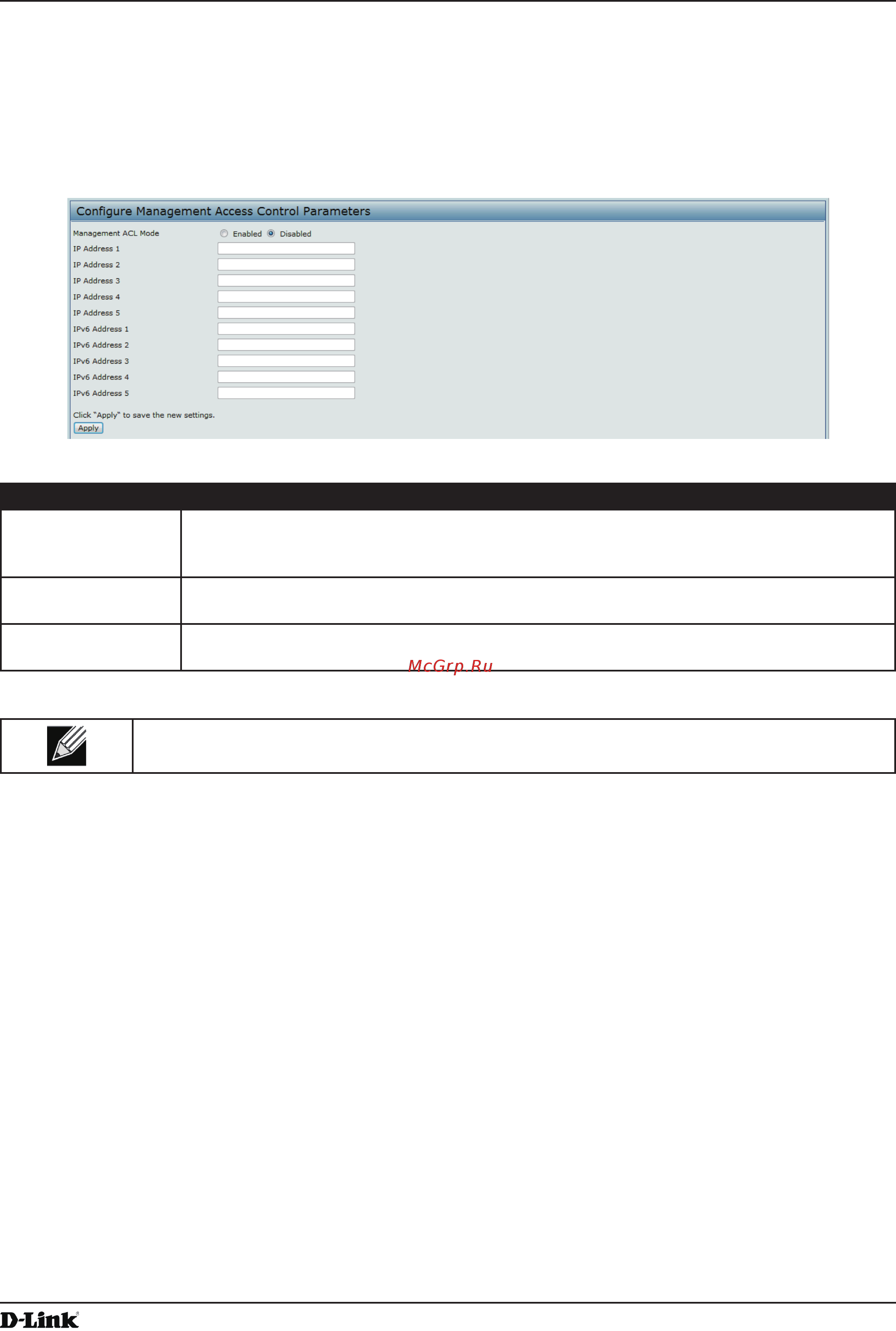 D-Link DWL-3600AP [64/128] Creating a management access control list acl