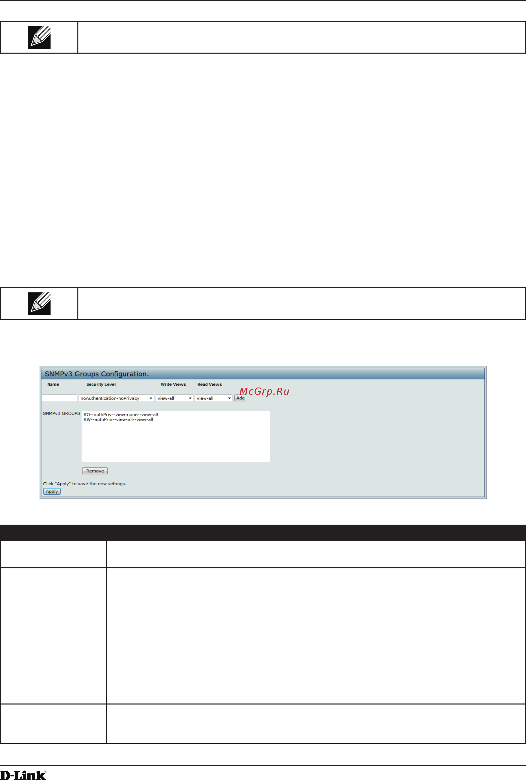 D-Link DWL-3600AP [76/128] Configuring snmpv3 groups