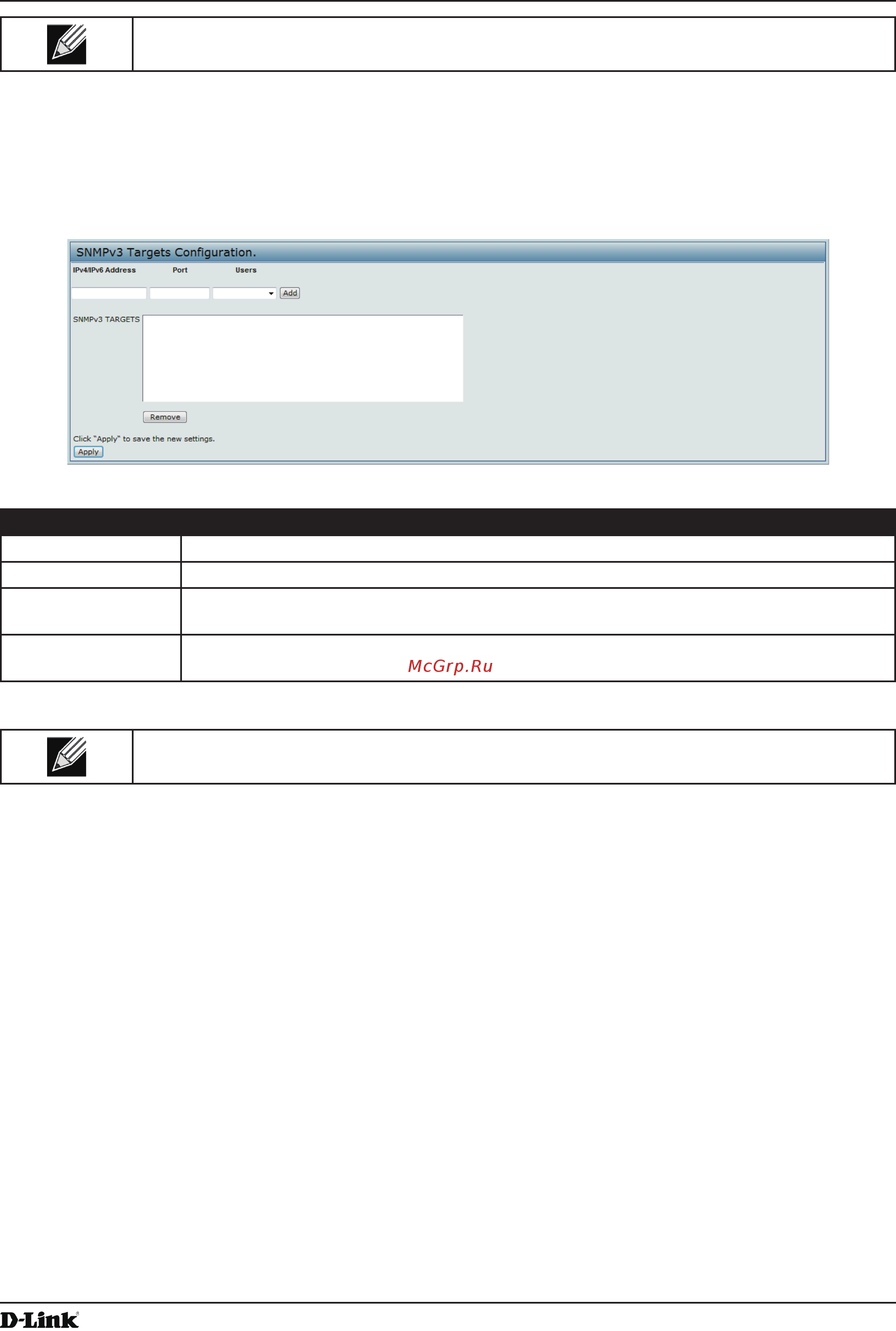 D-Link DWL-2600AP [78/128] Configuring snmpv3 targets