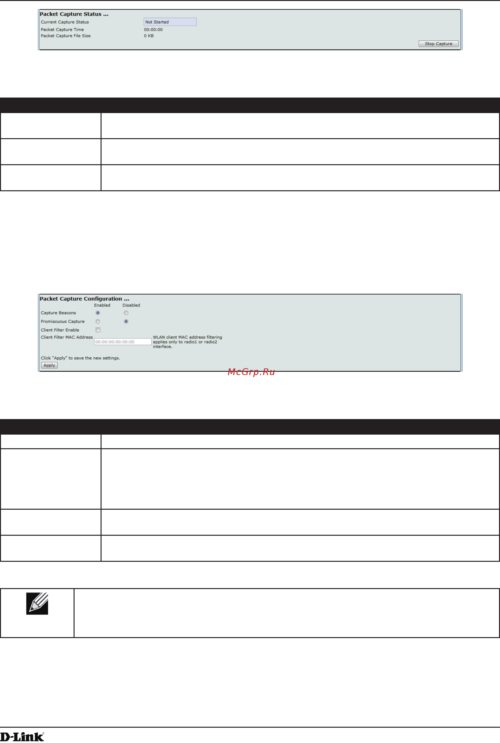 D-Link DWL-2600AP [84/128] Packet capture parameter configuration