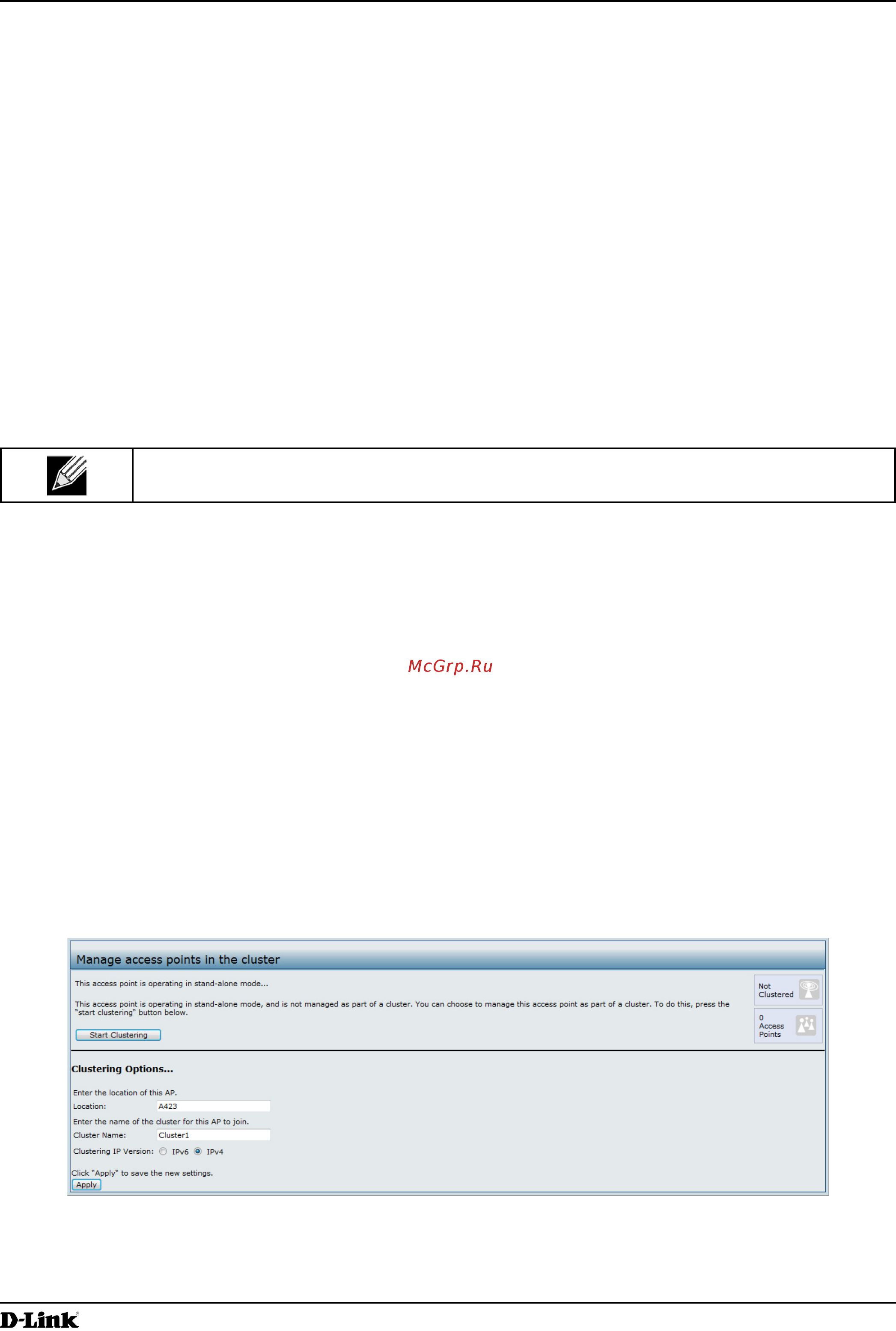 D-Link DWL-2600AP [104/128] Managing cluster access points in the cluster