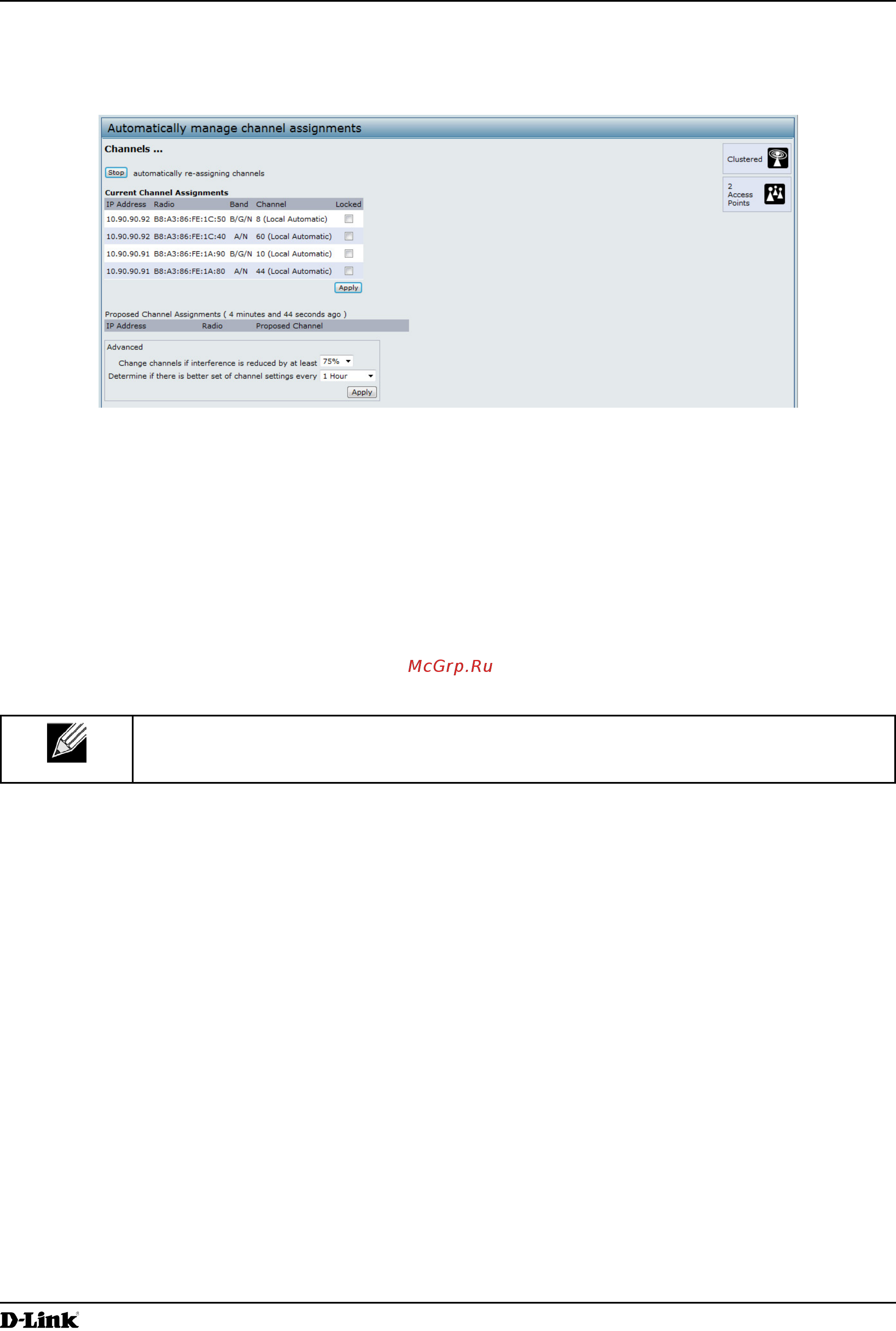 D-Link DWL-2600AP [120/128] Clustering aps by using the cli