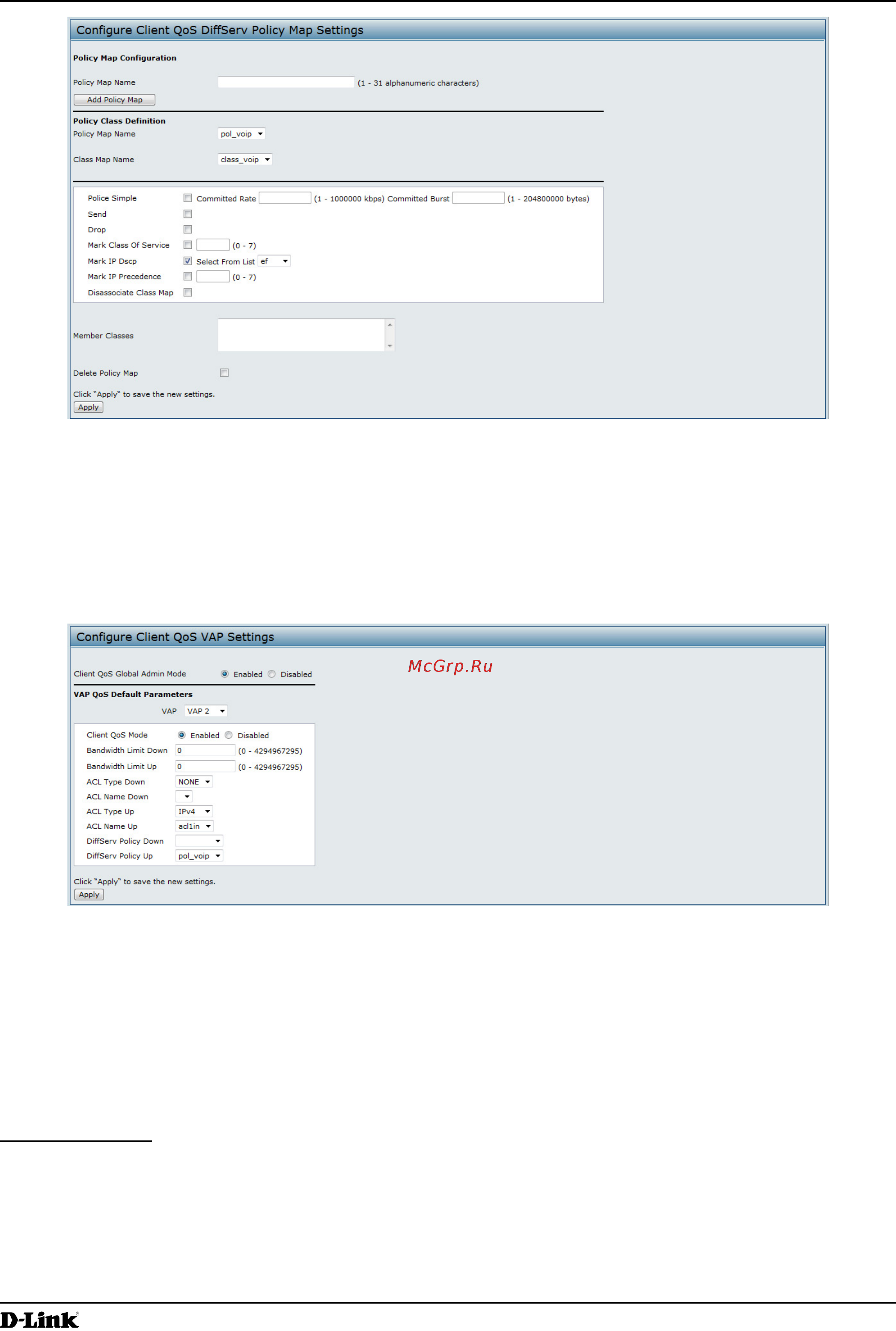 D-Link DWL-2600AP [124/128] Configuring qos by using the cli