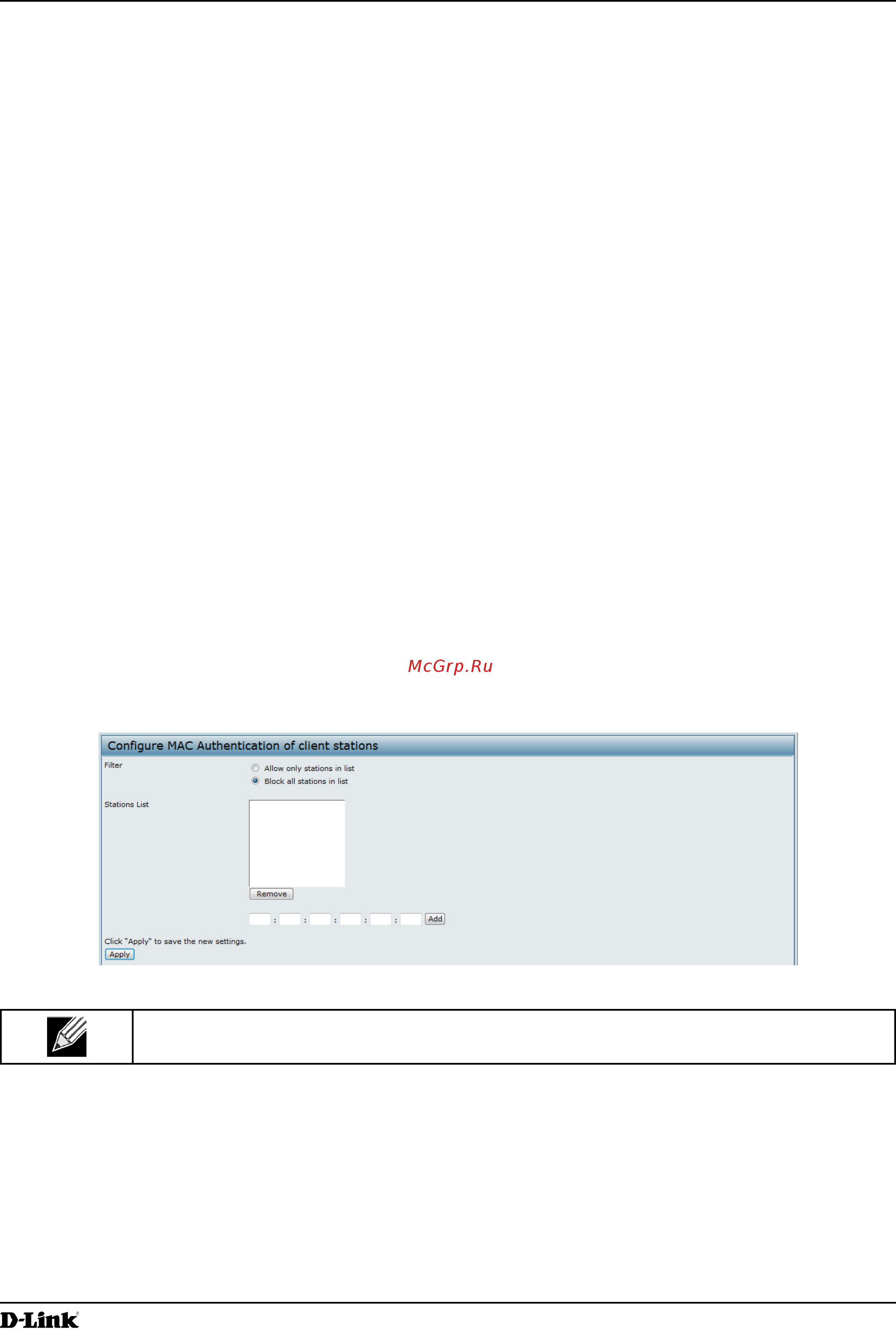 D-Link DWL-2600AP [59/128] Controlling access by mac authentication