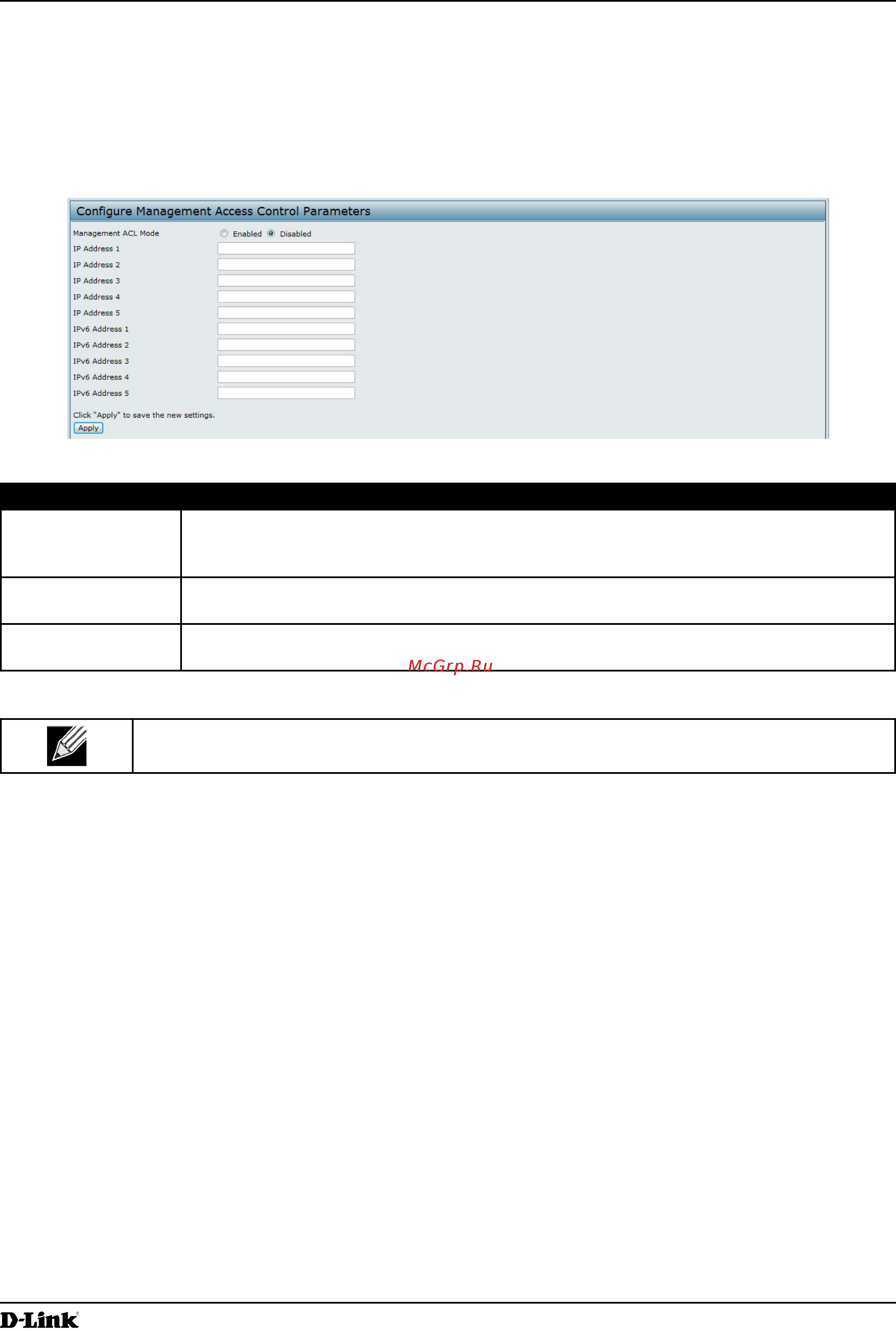 D-Link DWL-2600AP [64/128] Creating a management access control list acl