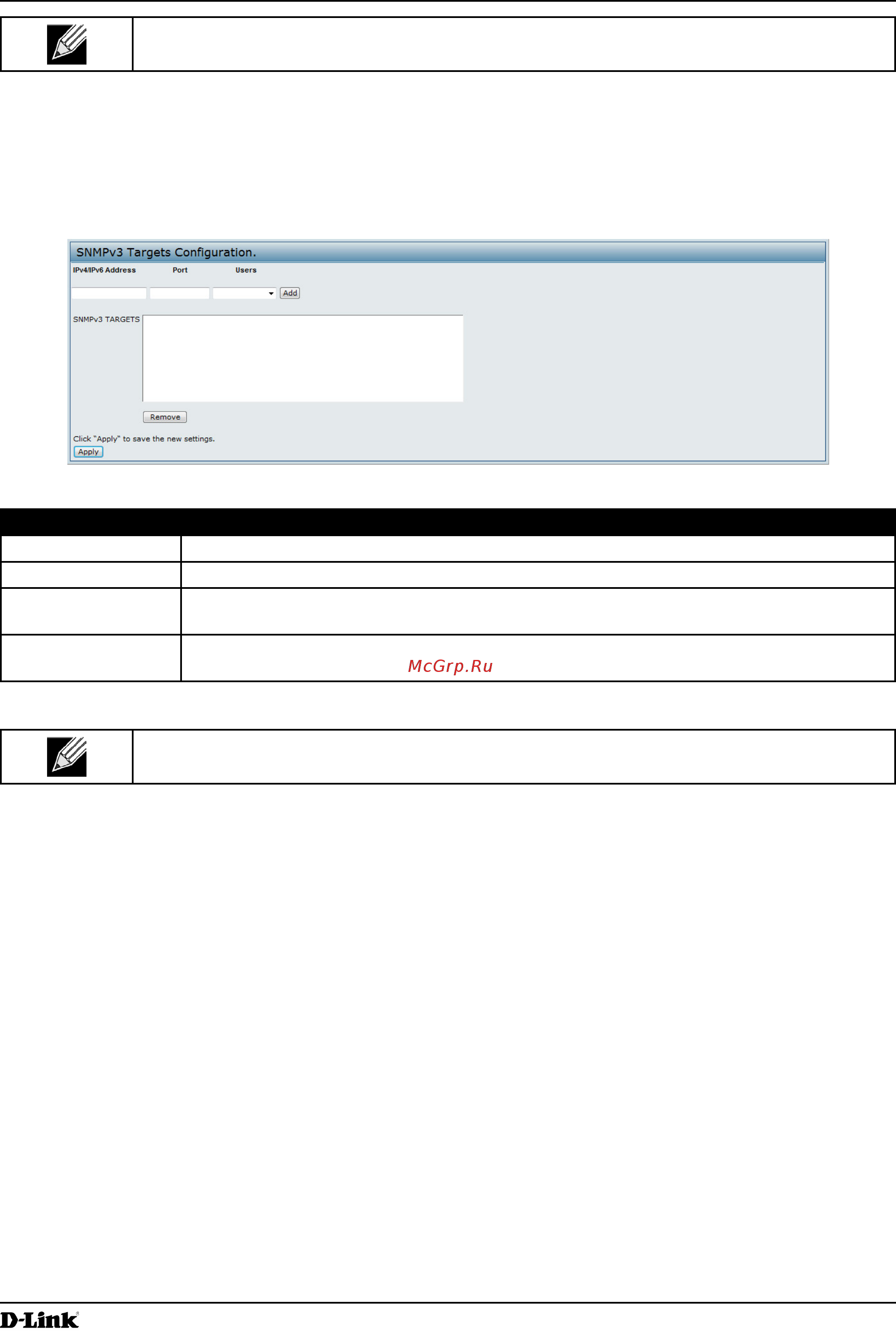 D-Link DWL-2600AP [78/128] Configuring snmpv3 targets