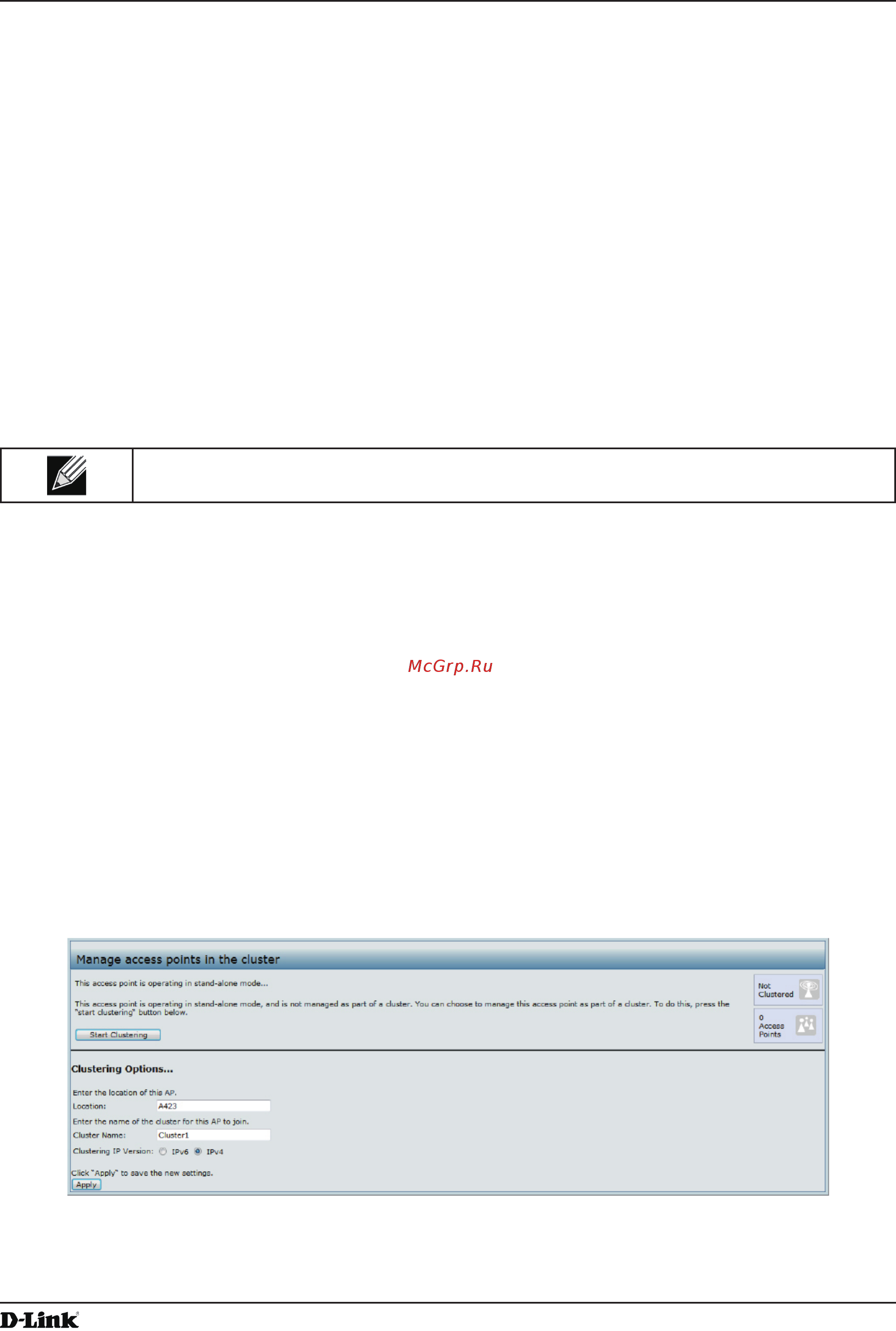 D-Link DWL-6610AP [104/132] Section 9 clustering multiple aps