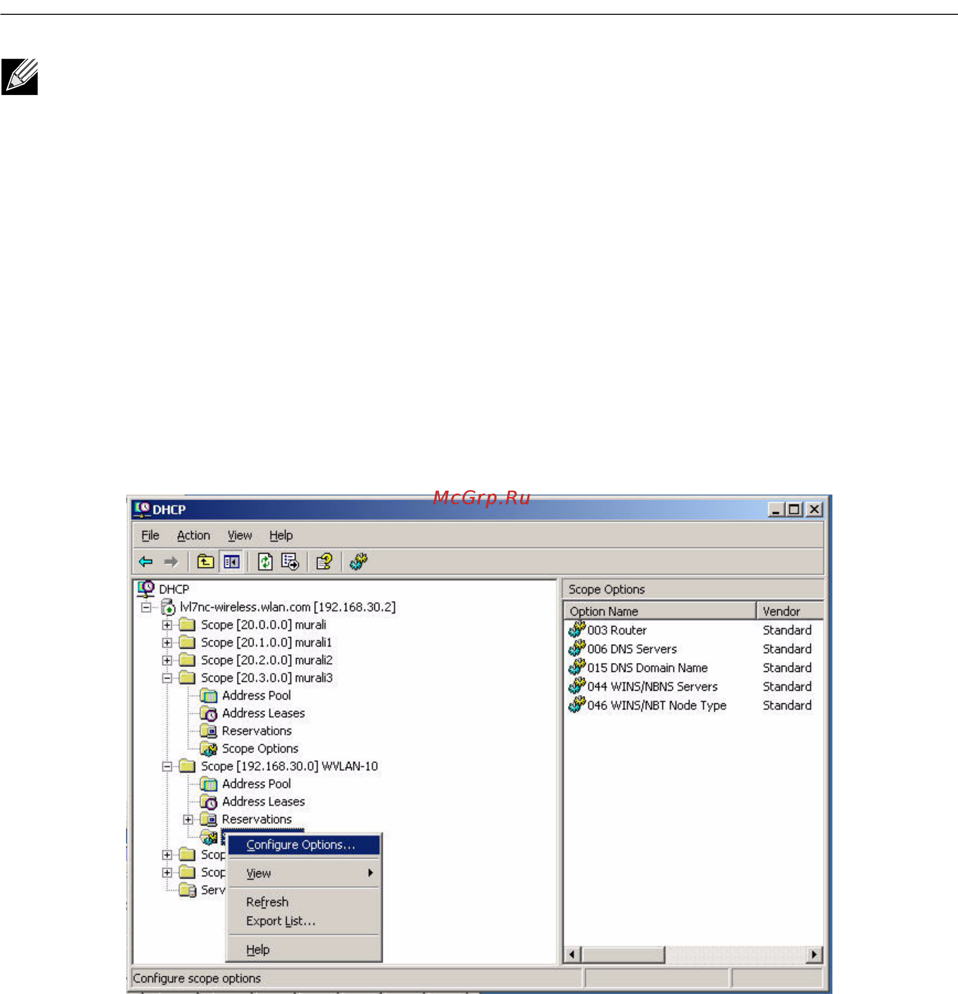 D-Link DWS-3024 [69/266] Setting the switch information in the dhcp option