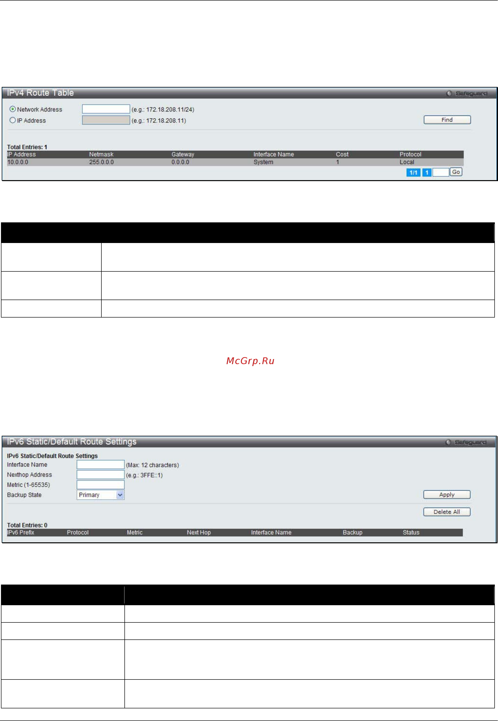 D-Link DWS-3160-24PC [132/505] Ipv4 route table