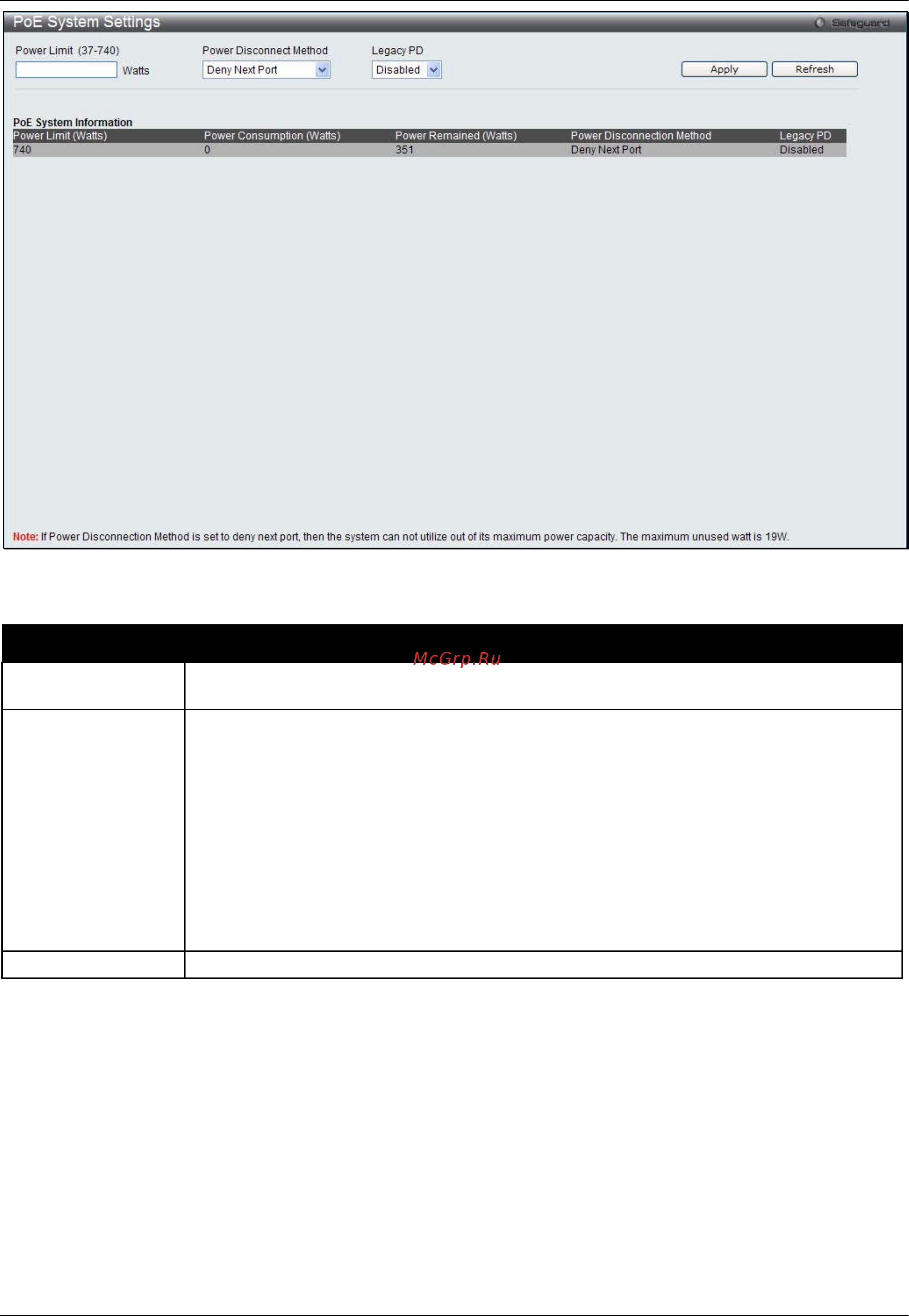 D-Link DWS-3160-24TC [17/505] Poe port settings