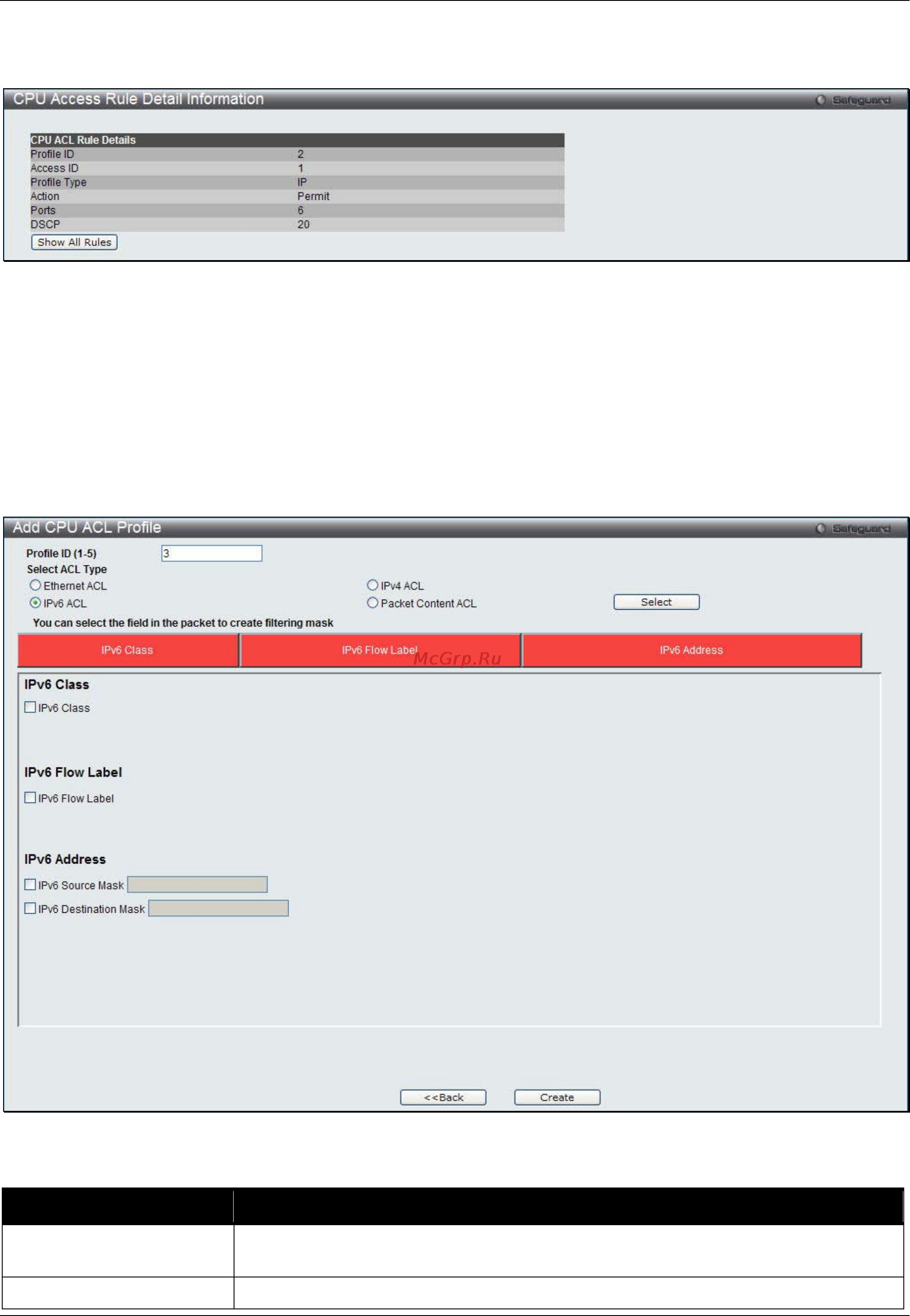 D-Link DWS-3160-24TC [175/505] Adding a cpu ipv6 acl profile