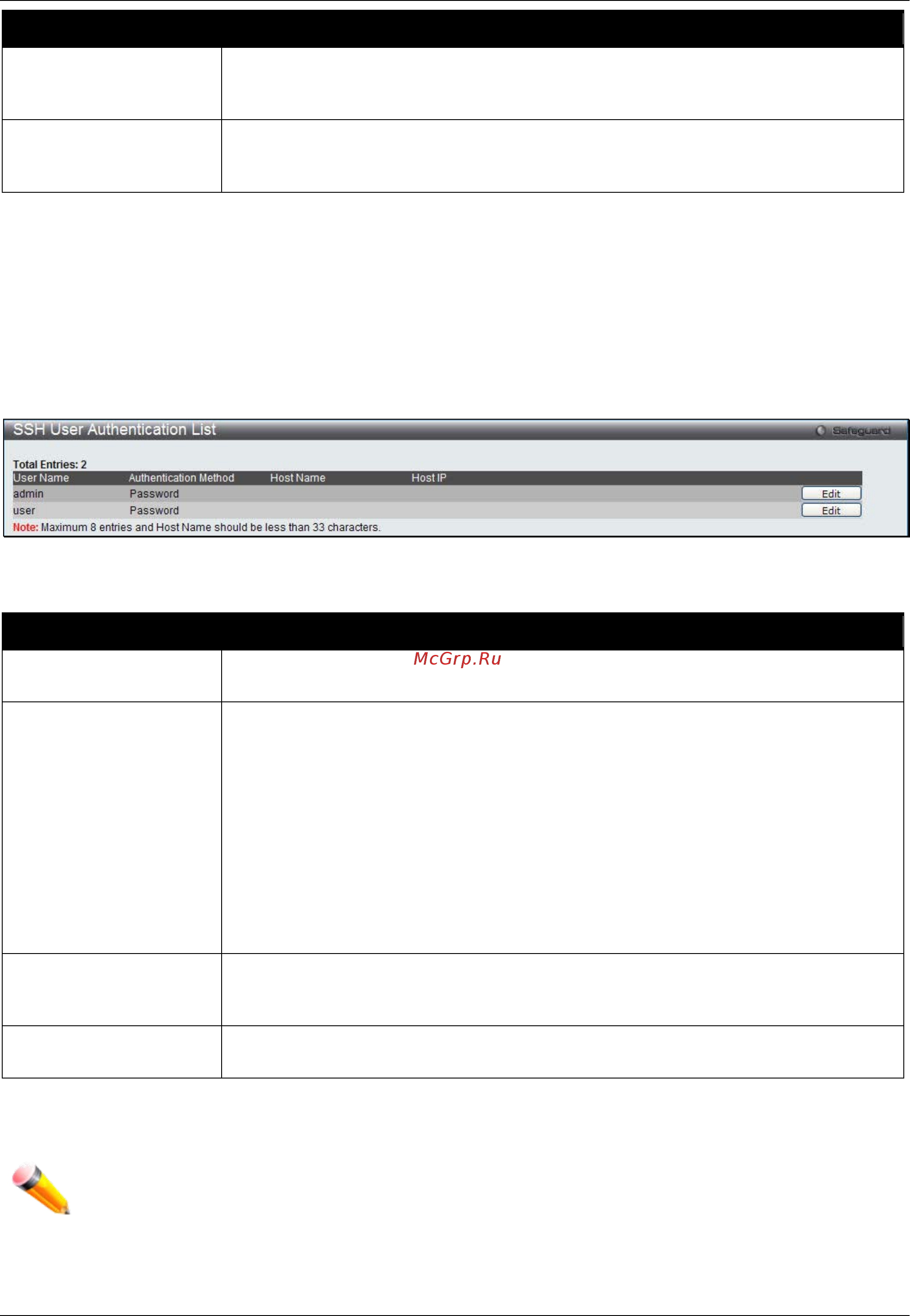 D-Link DWS-3160-24PC [248/505] Ssh user authentication list