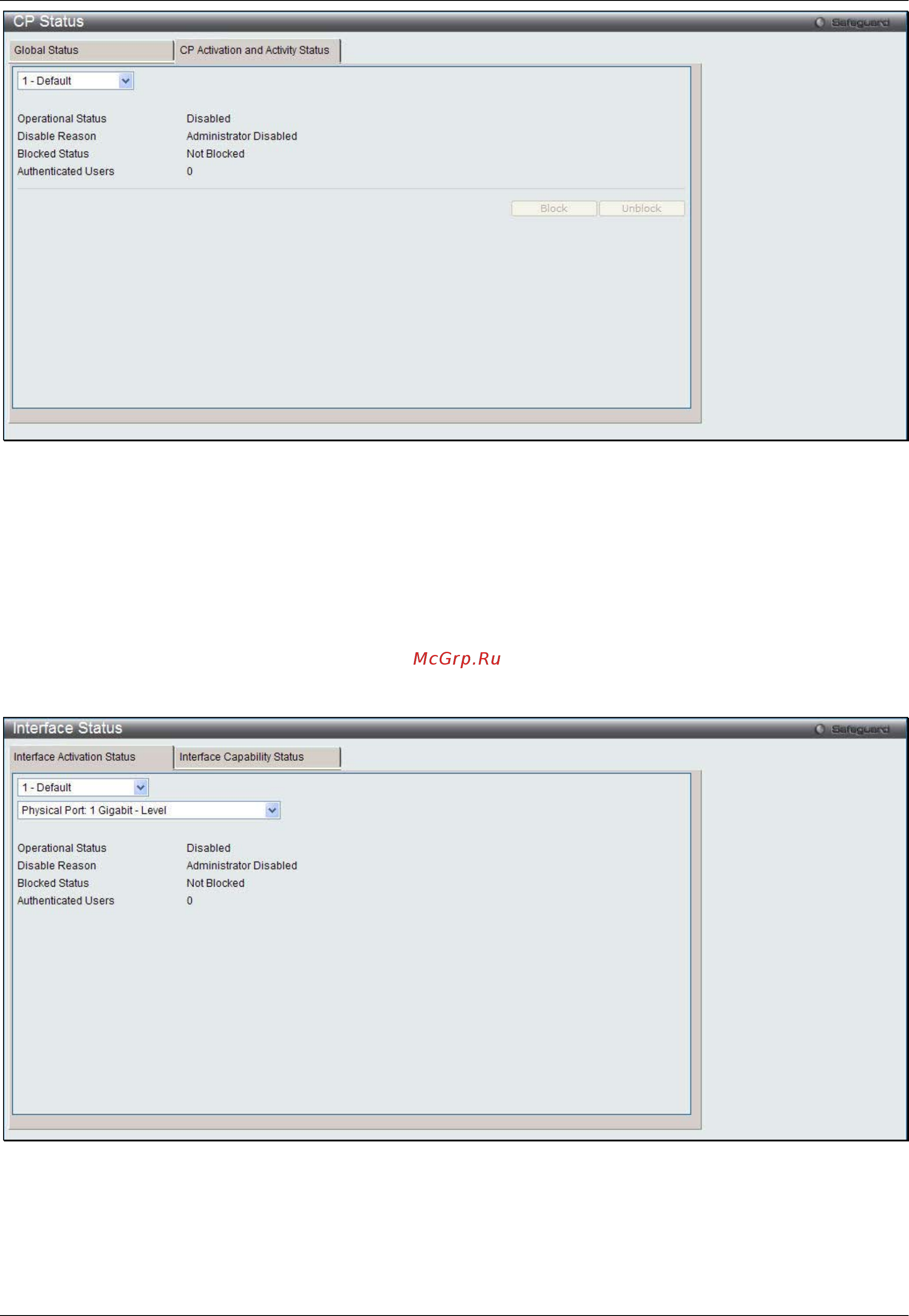 D-Link DWS-3160-24TC [264/505] Interface status