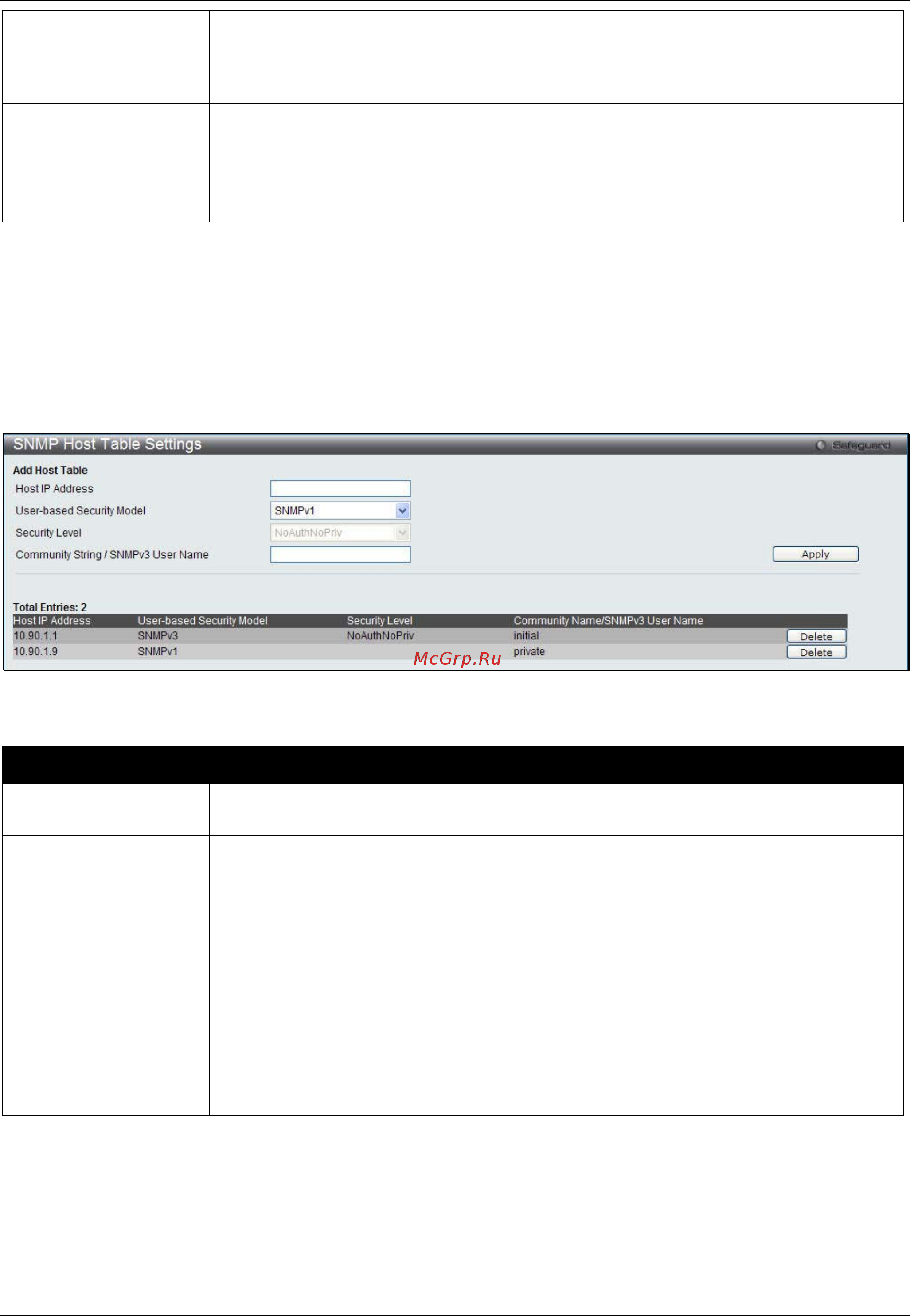D-Link DWS-3160-24TC [53/505] Snmp host table settings