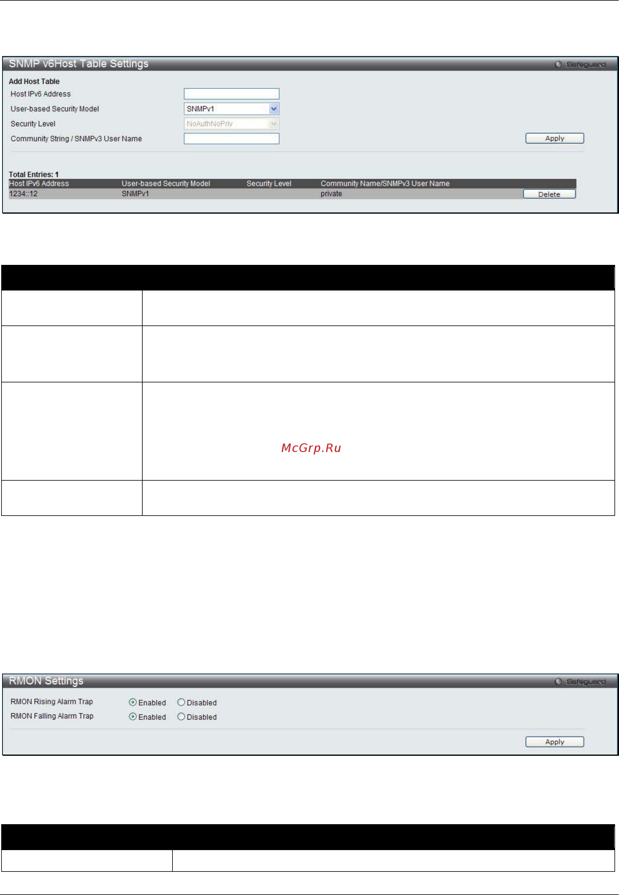 D-Link DWS-3160-24TC [54/505] Rmon settings