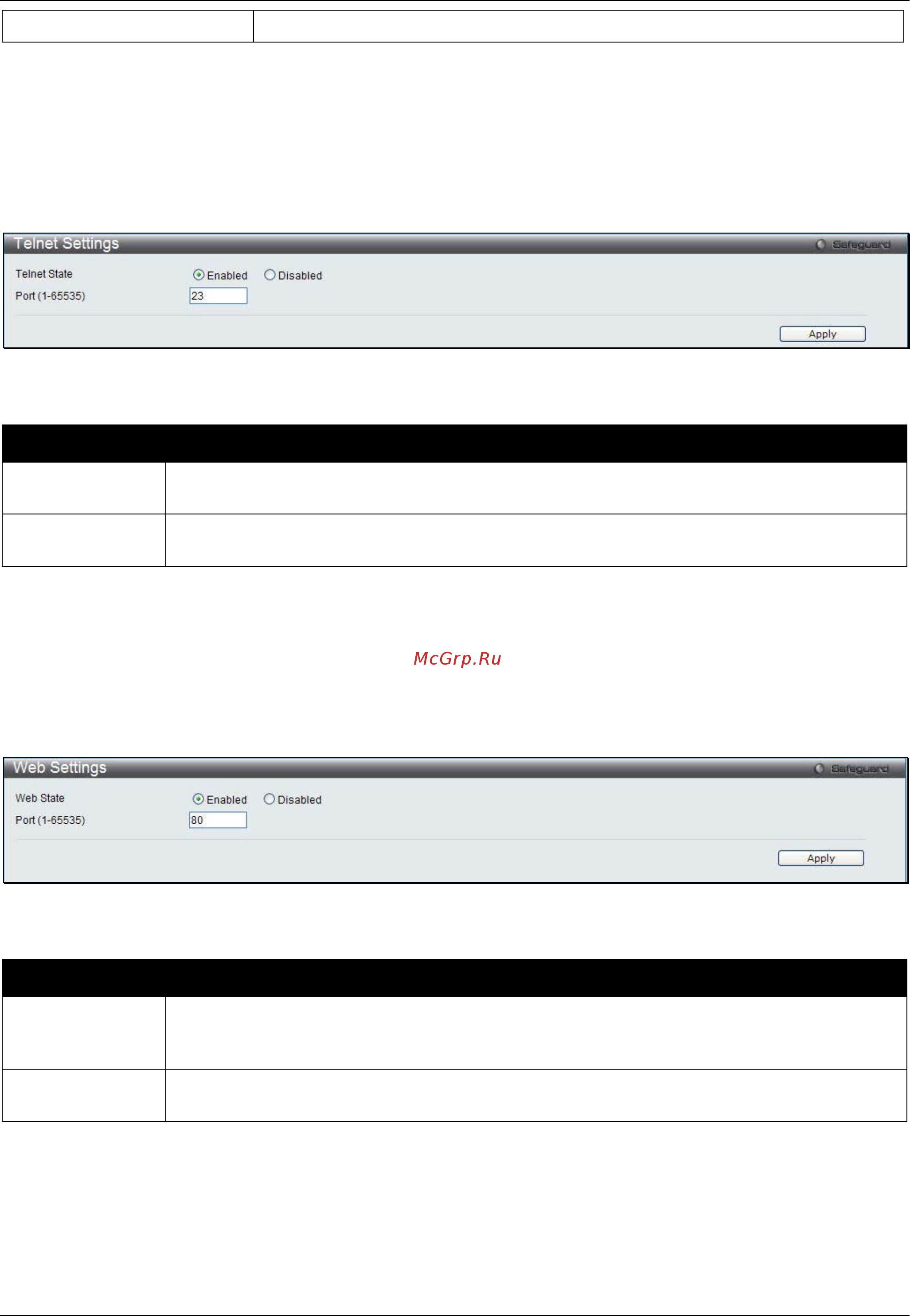 D-Link DWS-3160-24PC [55/505] Telnet settings