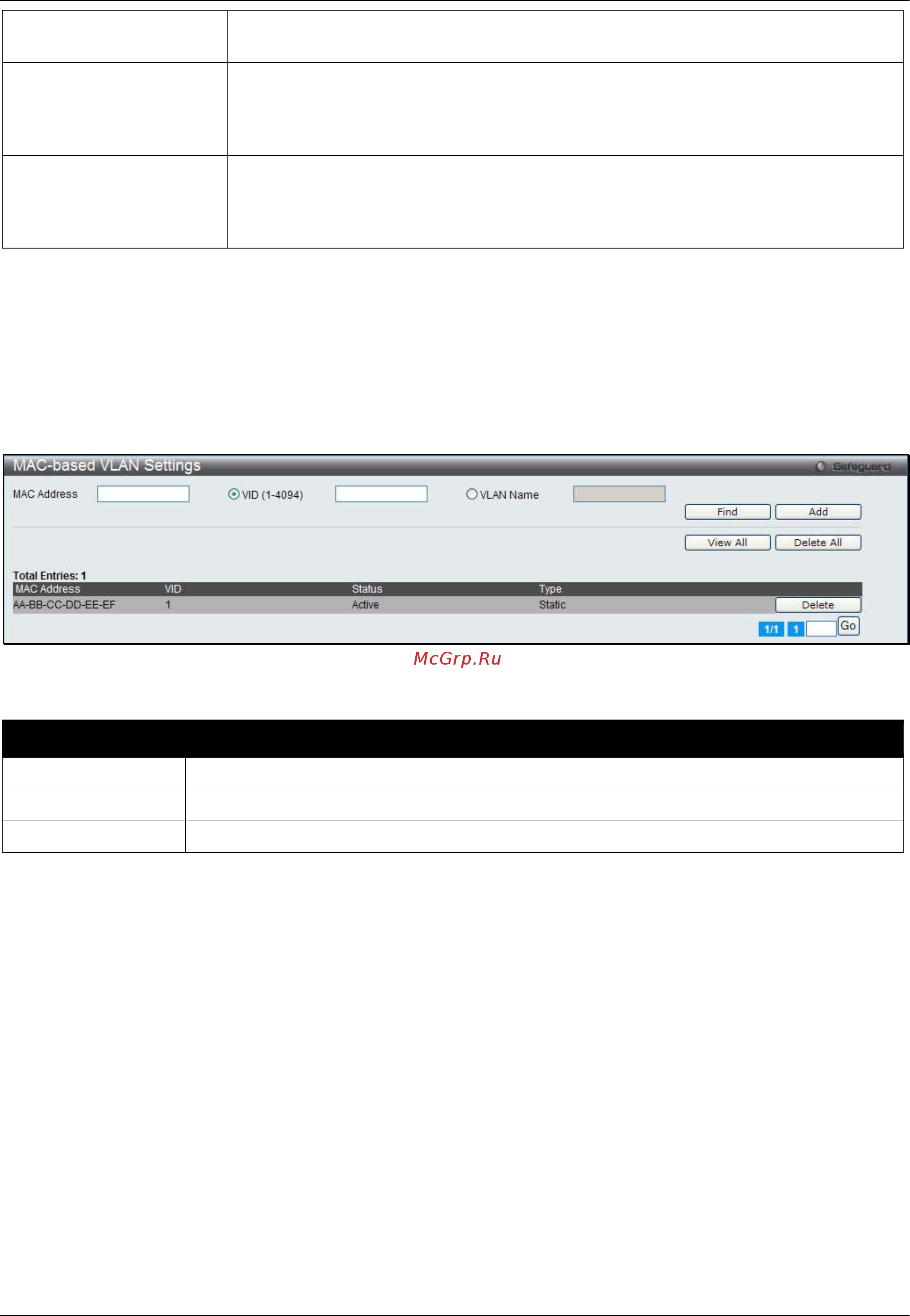 D-Link DWS-3160-24PC [68/505] Mac based vlan settings