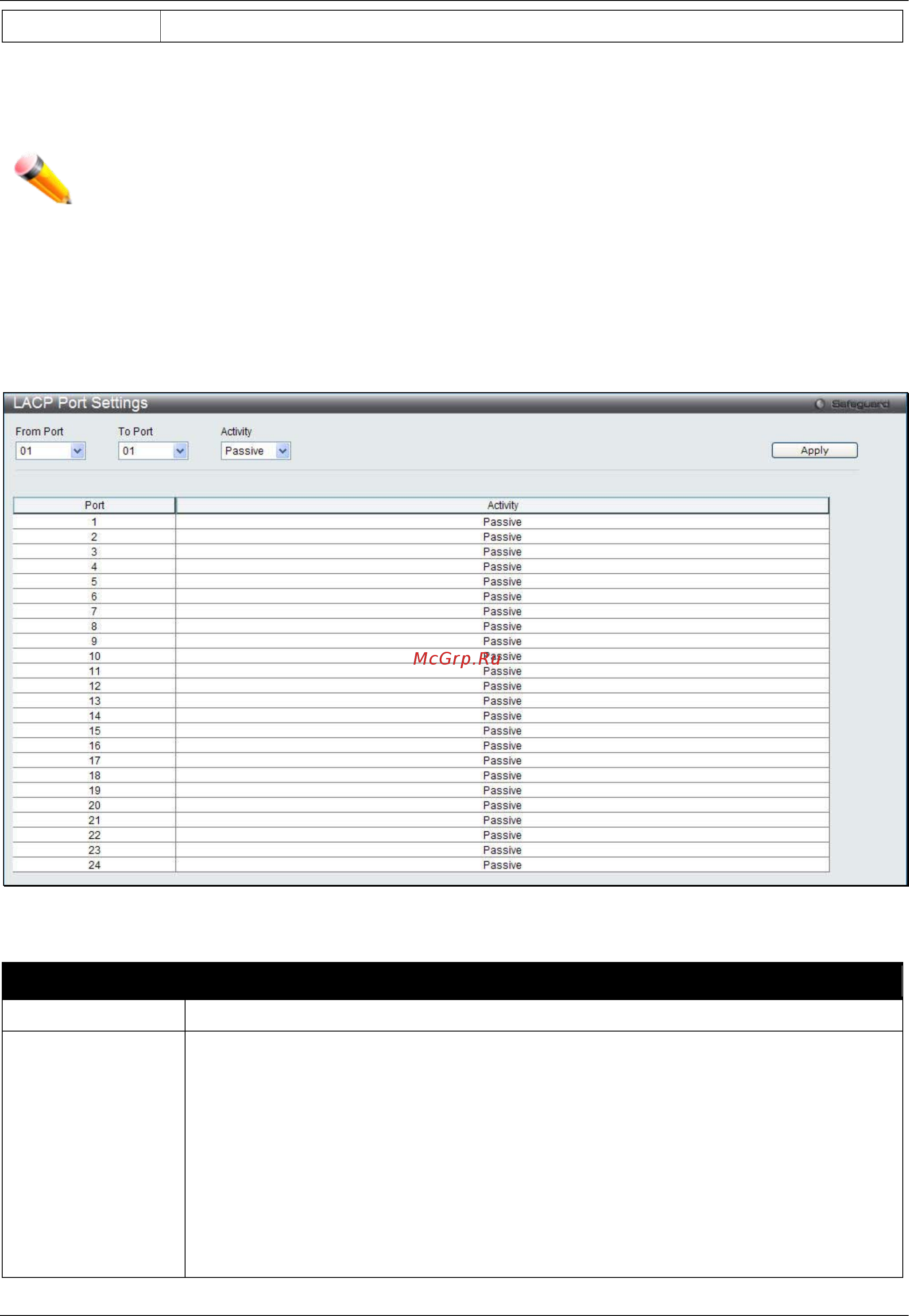 D-Link DWS-3160-24PC [86/505] Lacp port settings