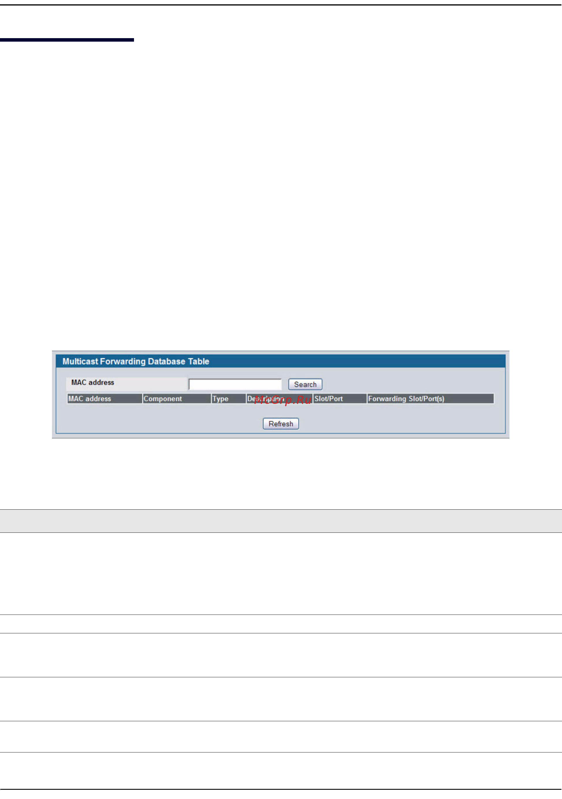 D-Link DWS-4026 [233/741] Viewing multicast forwarding database information