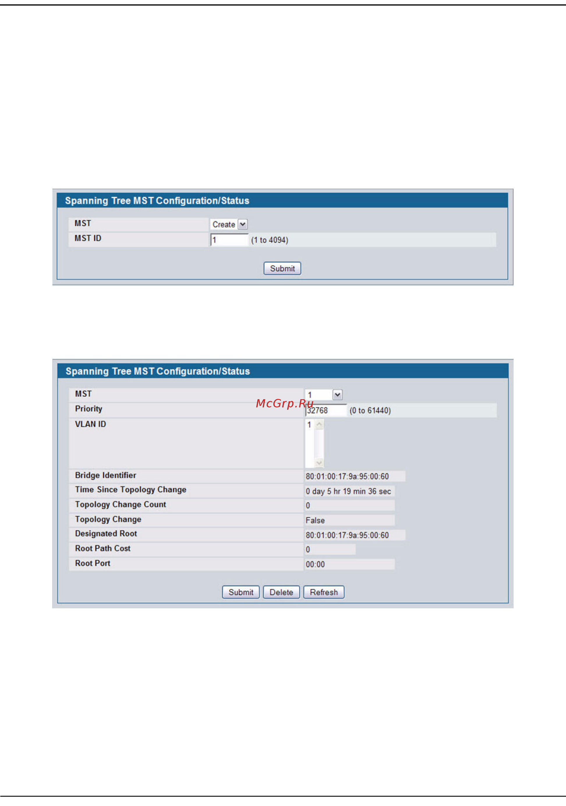 D-Link DWS-4026 [242/741] Mst configuration status