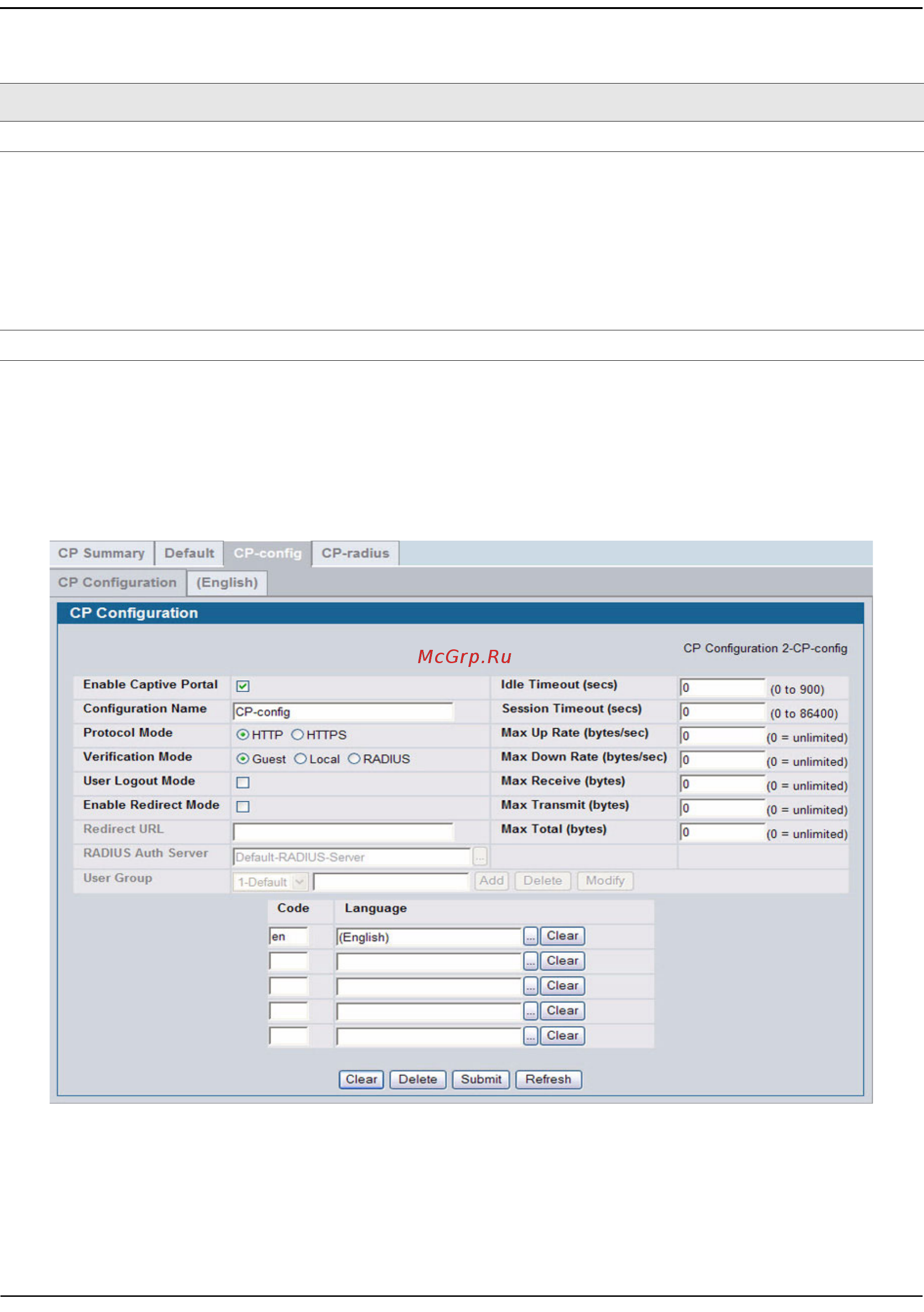 D-Link DWS-4026 [382/741] Changing the captive portal settings