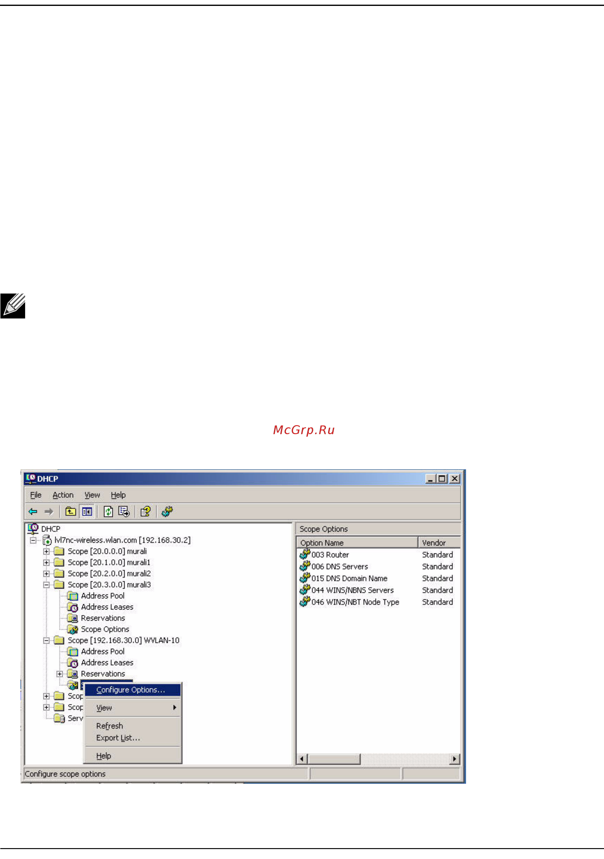 D-Link DWS-4026 [435/741] Configuring the dhcp option