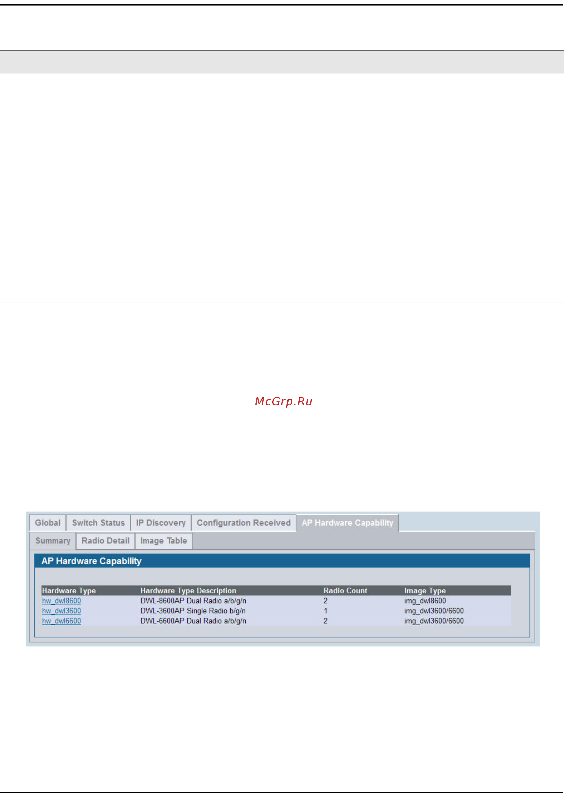 D-Link DWS-4026 [450/741] Viewing the ap hardware capability list