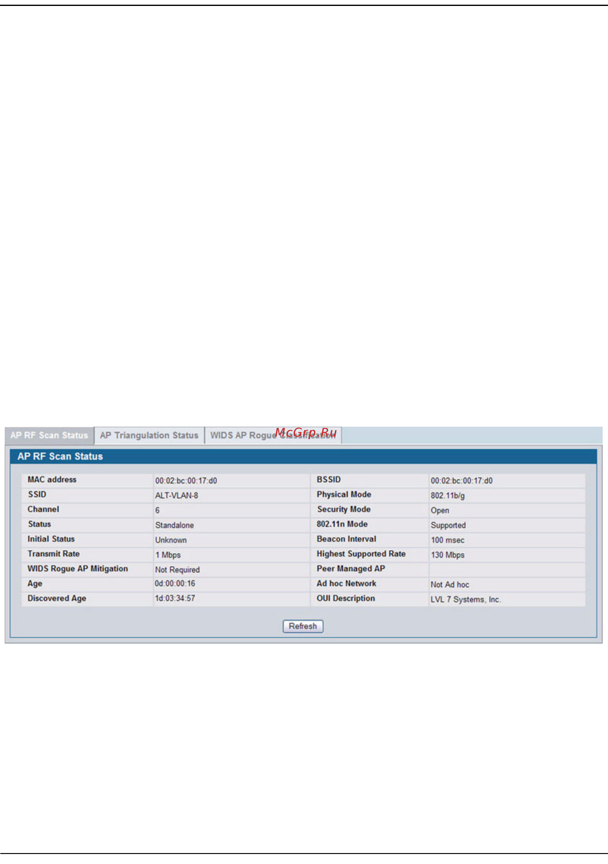 D-Link DWS-4026 [482/741] Viewing details about an ap detected in the rf scan