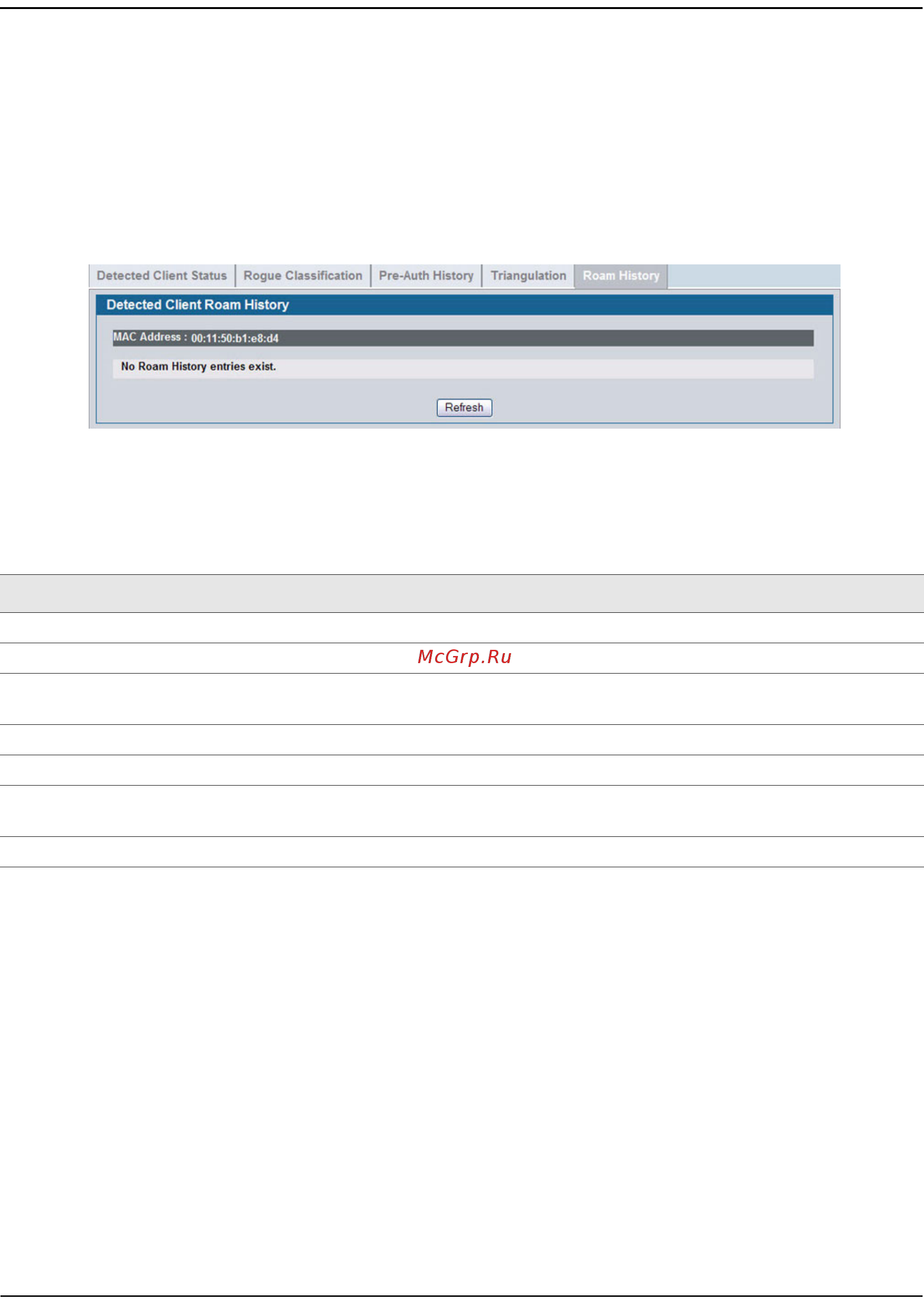 D-Link DWS-4026 [515/741] Viewing detected client roam history