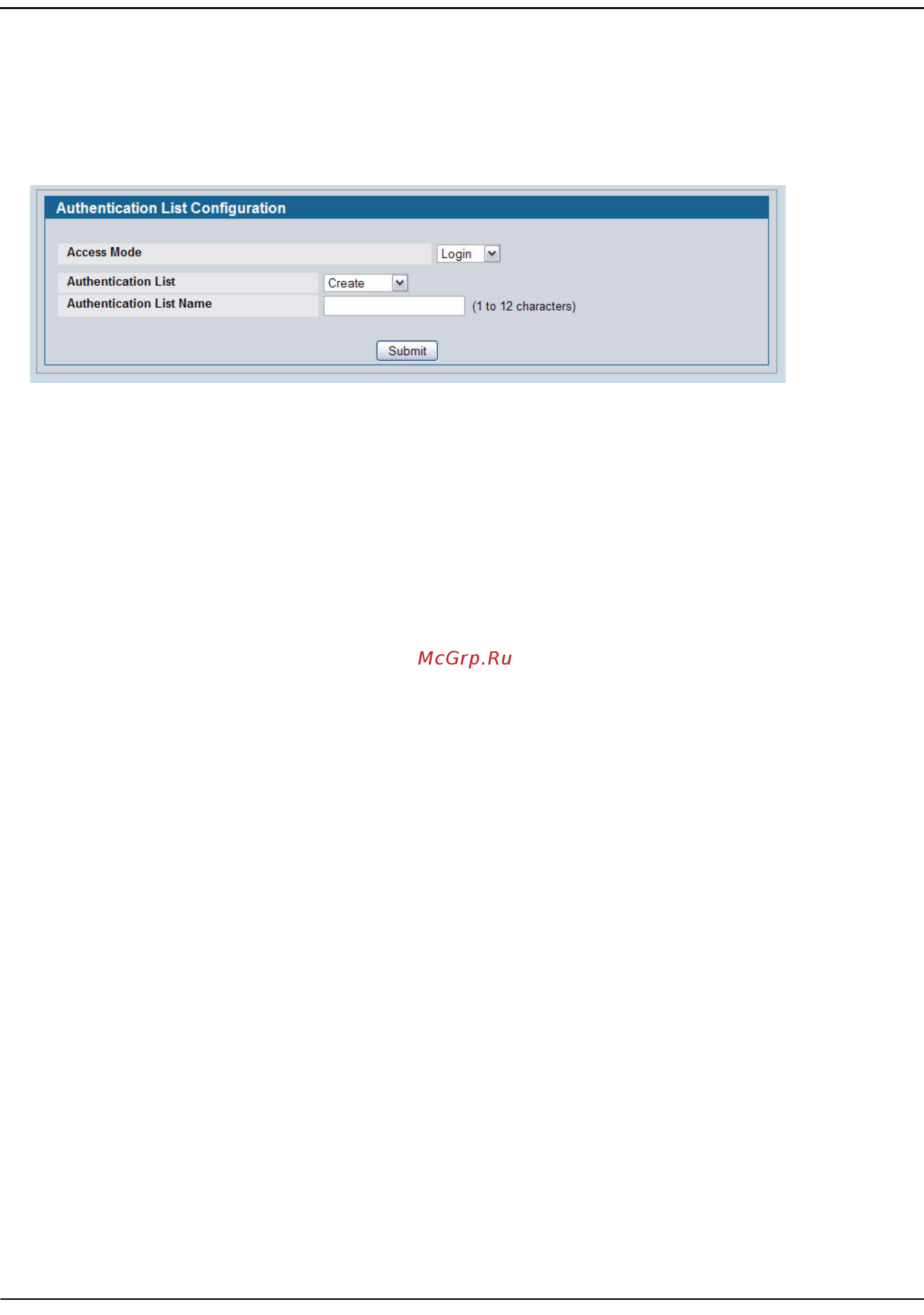 D-Link DWS-4026 [80/741] Creating an authentication list