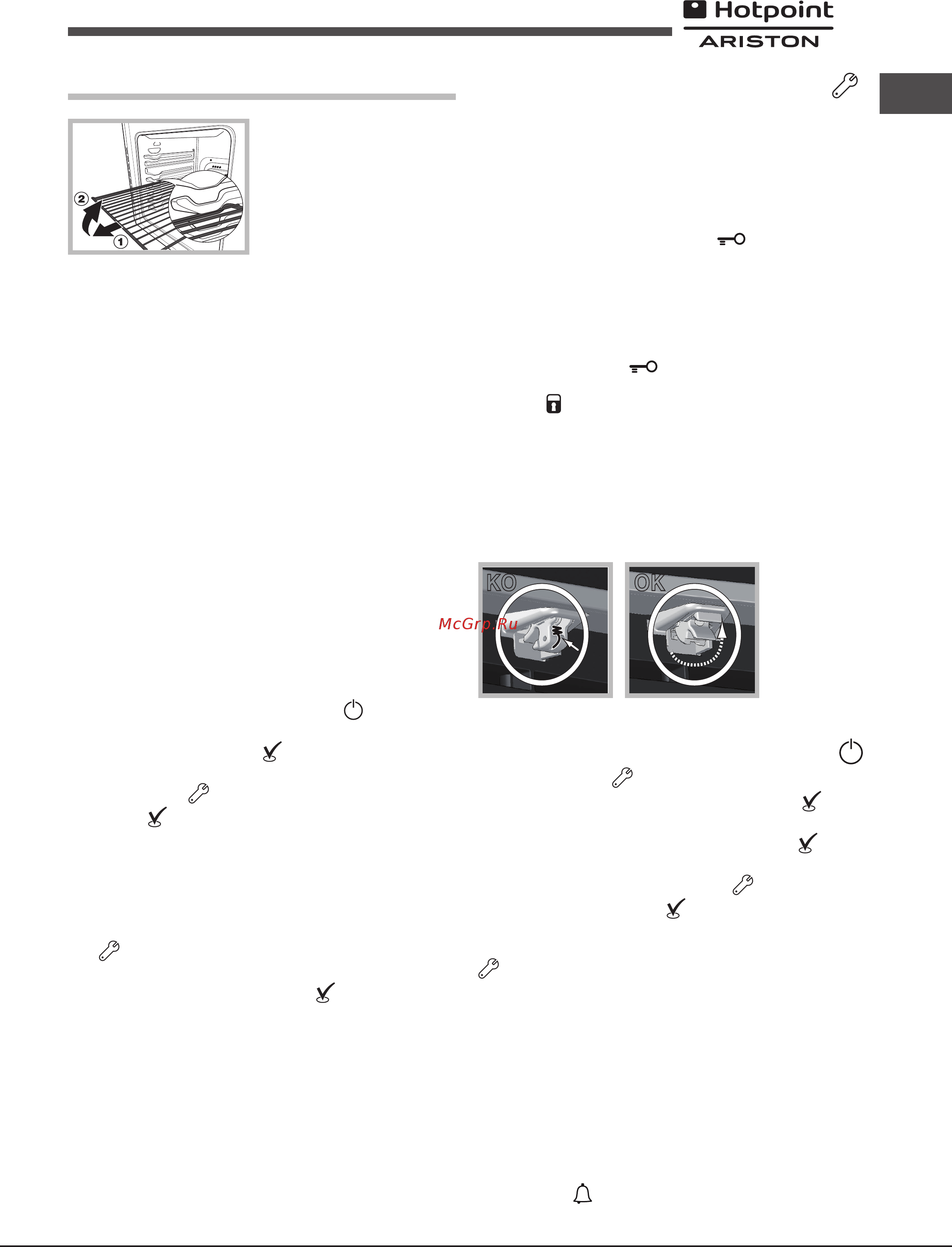 Hotpoint-Ariston FK1041LP.20 X/HA(DS) [11/64] Uruchomienie i użytkowanie
