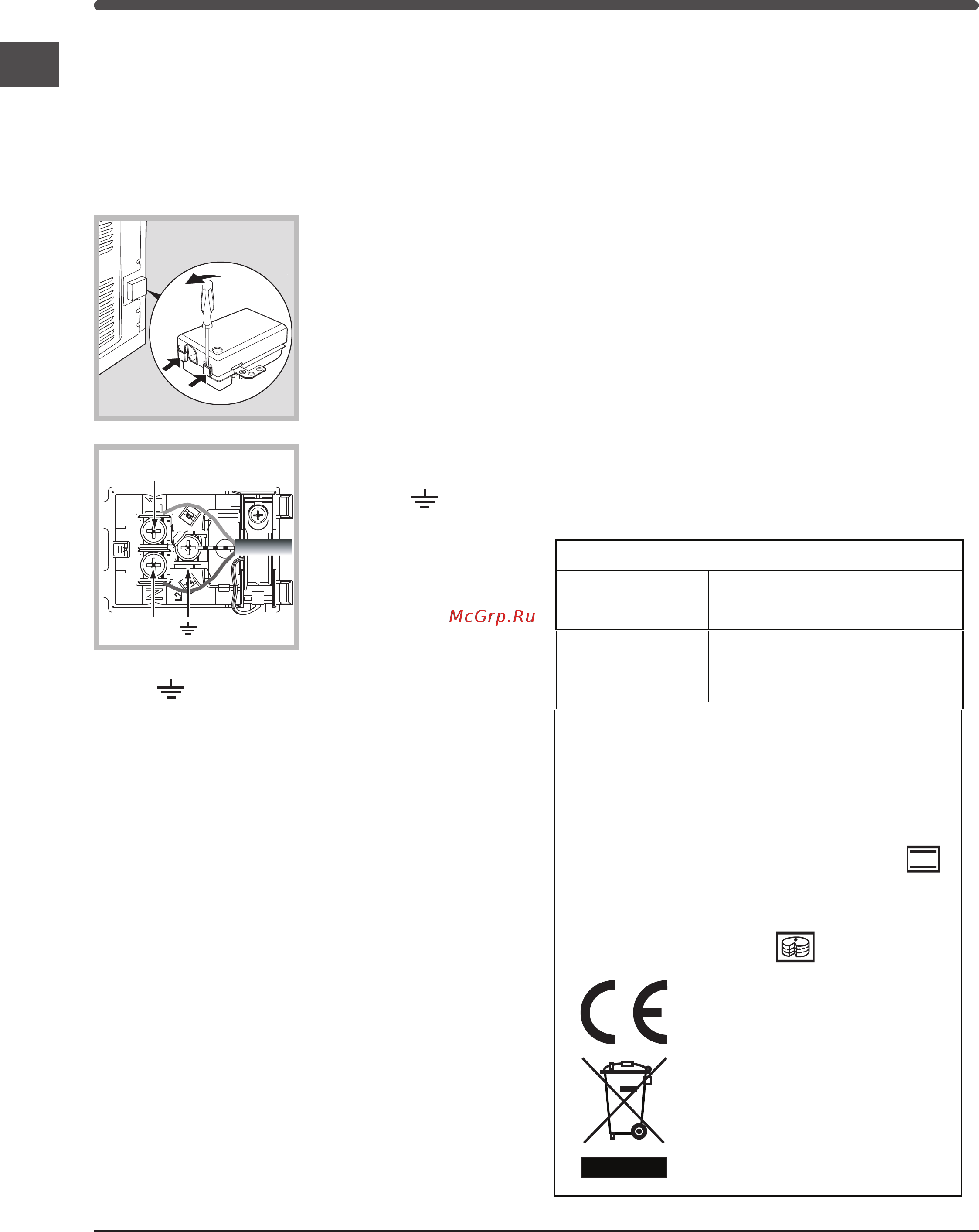 Indesit FA 757 J K.A IX [4/32] Electrical connections