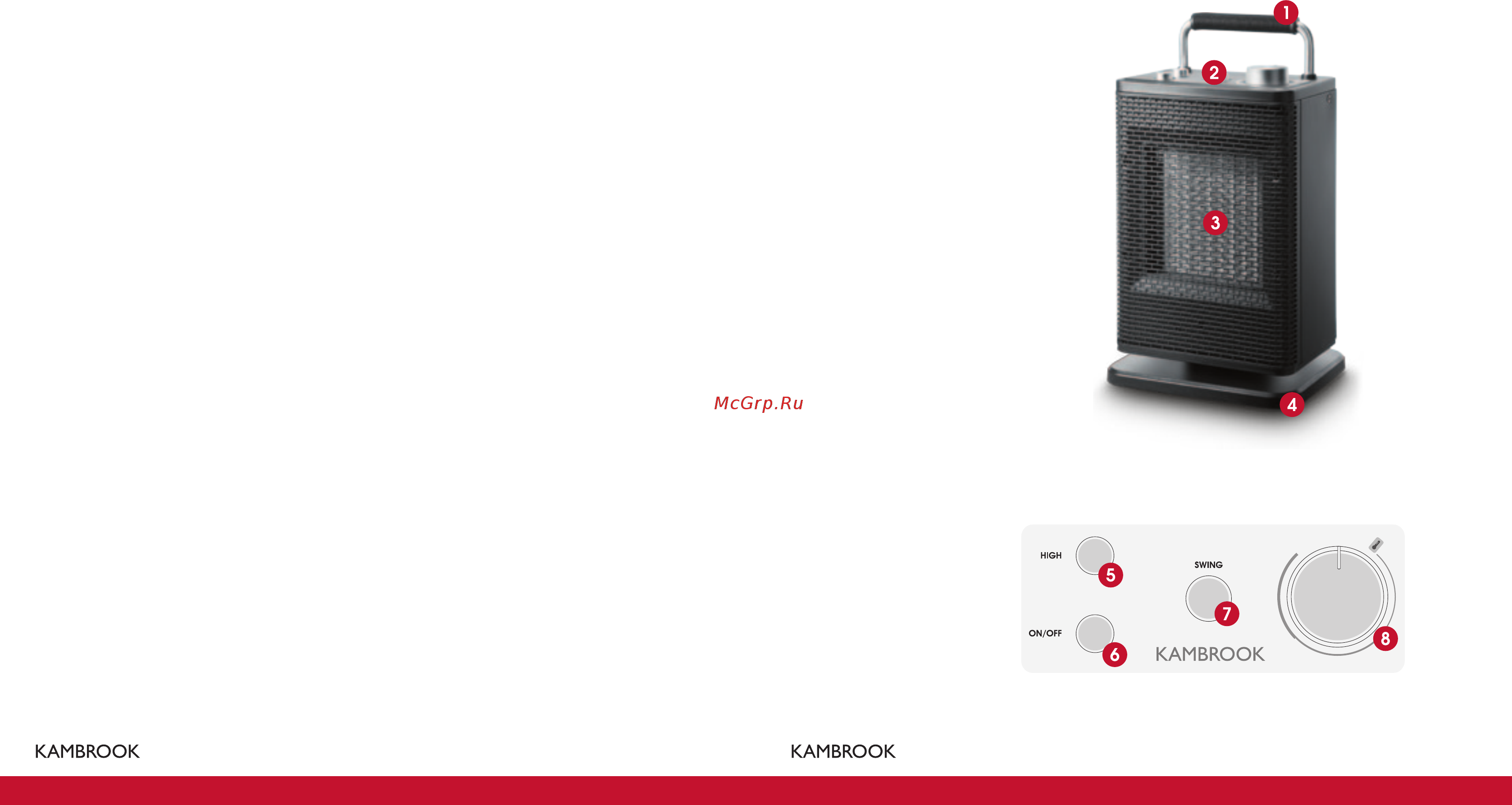 Kambrook ACH400 [2/5] Kambrook керамический обогреватель ach400