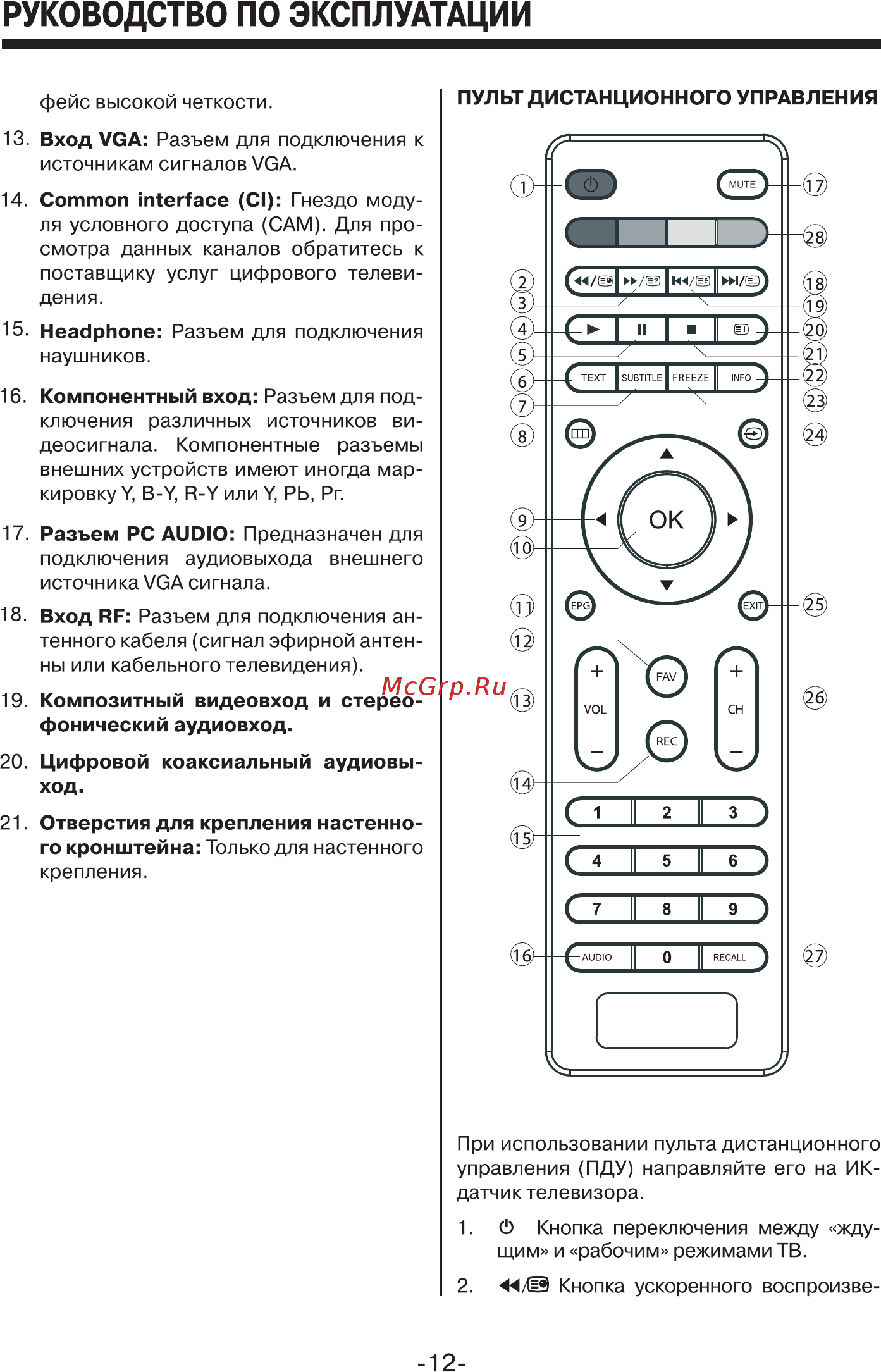 Mystery MTV-2430LT2 Руководство по эксплуатации онлайн [12/35] 173121