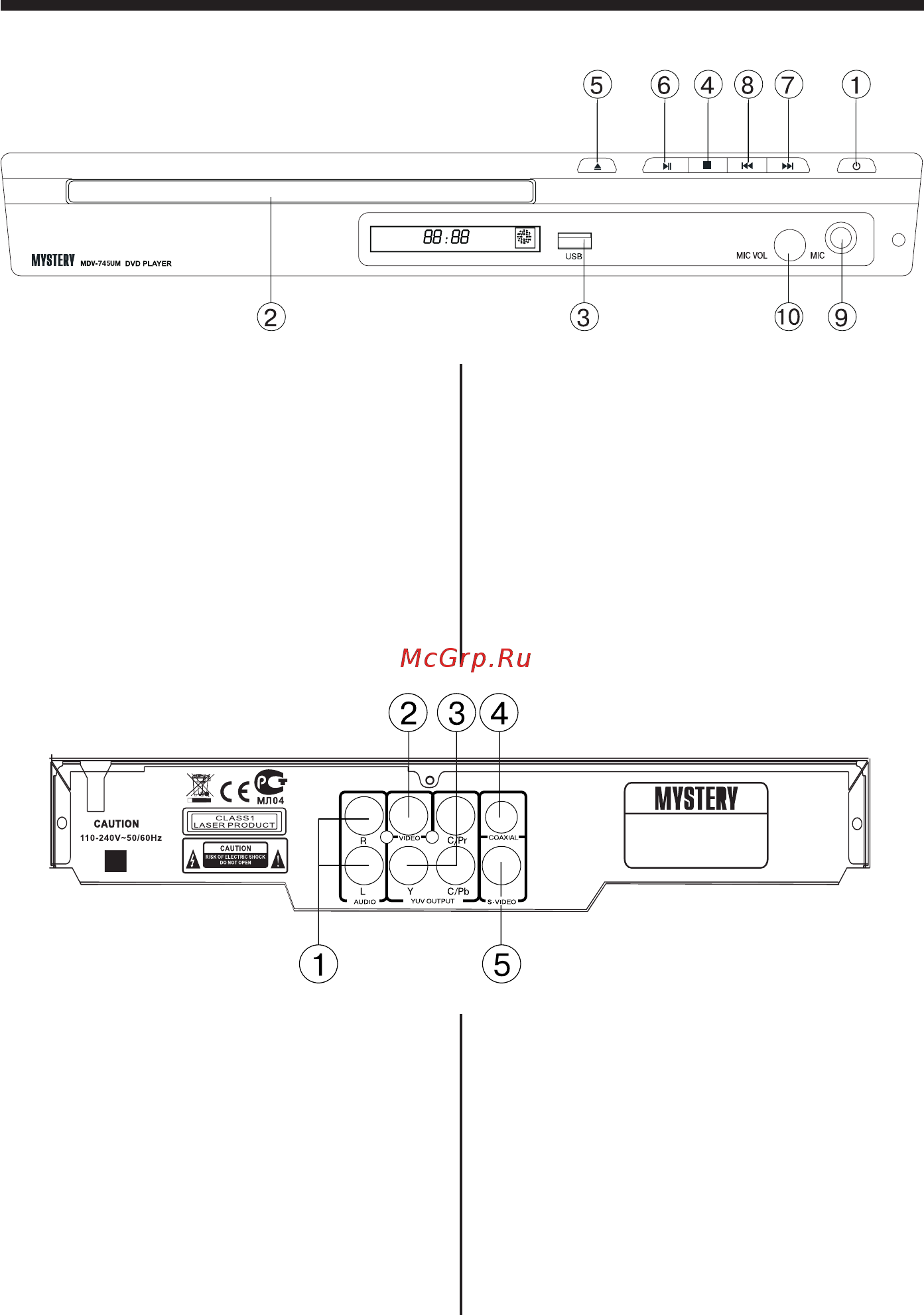 Mystery MDV-745UM [9/24] Руководство по эксплуатации