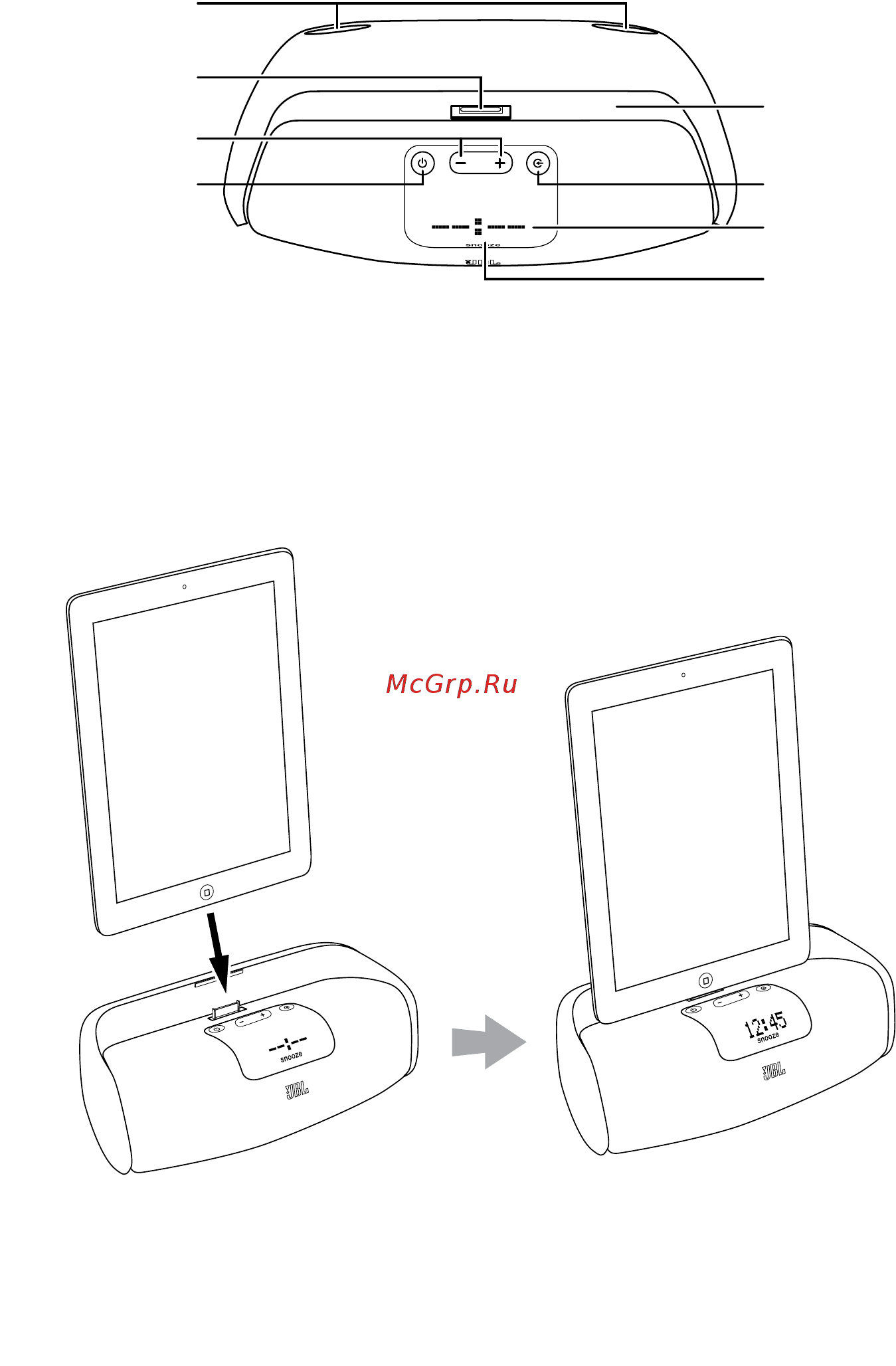 JBL ONBEAT AWAKE Black [2/44] Controls and indicators