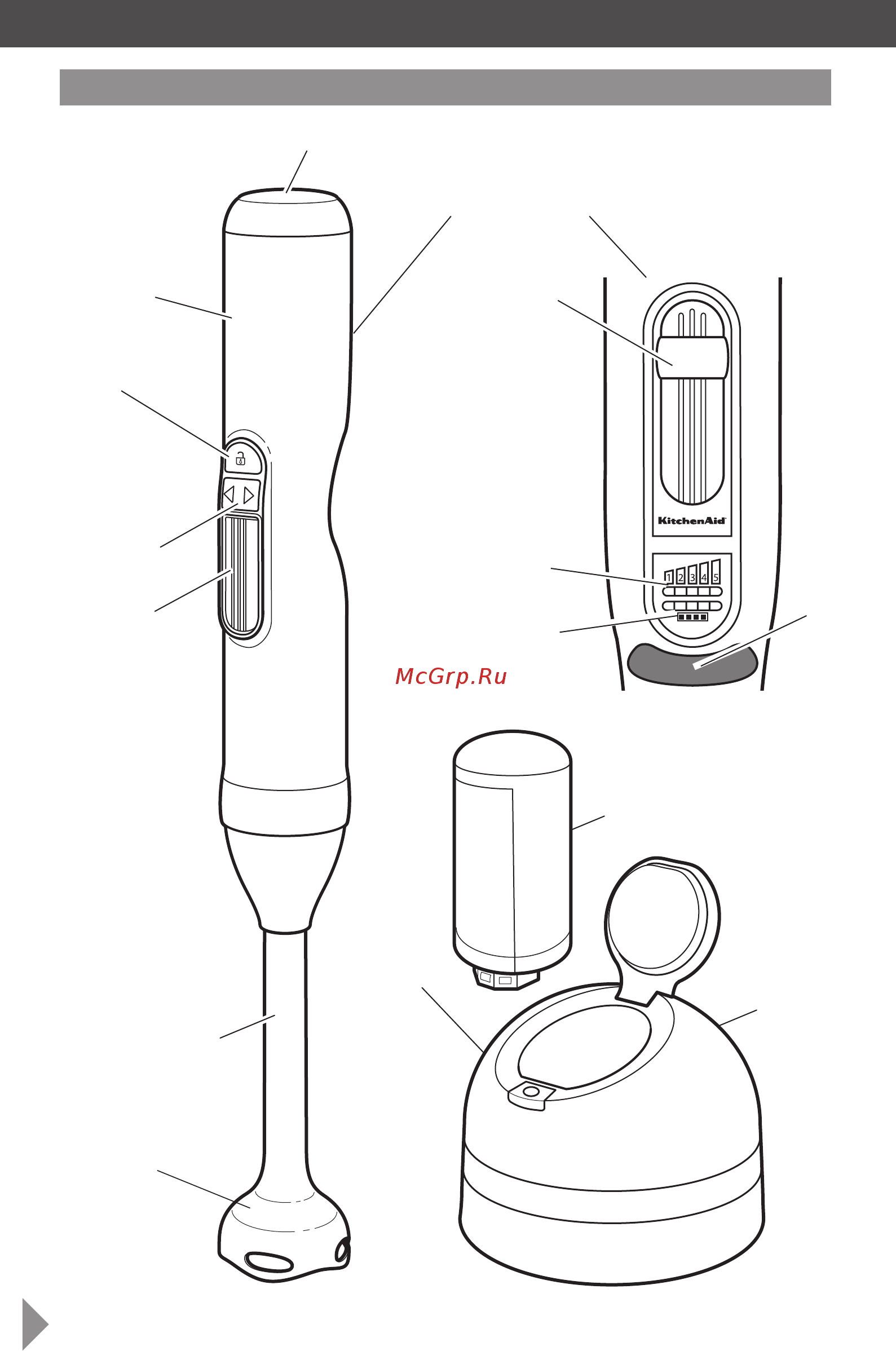 KitchenAid 5KHB3581 [5/19] Части блендера и их характеристики части блендера и их характеристики
