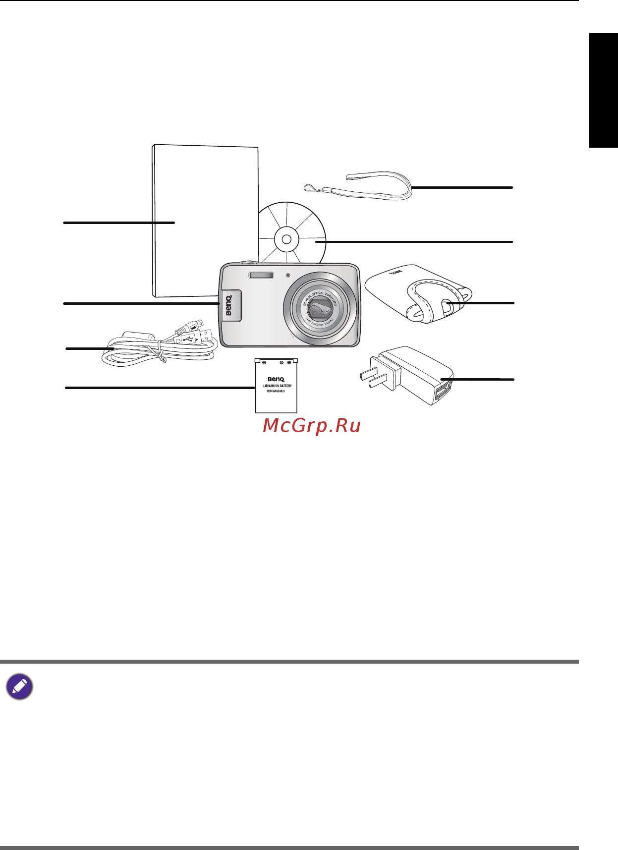 Benq AE100 [11/63] Проверка комплектности