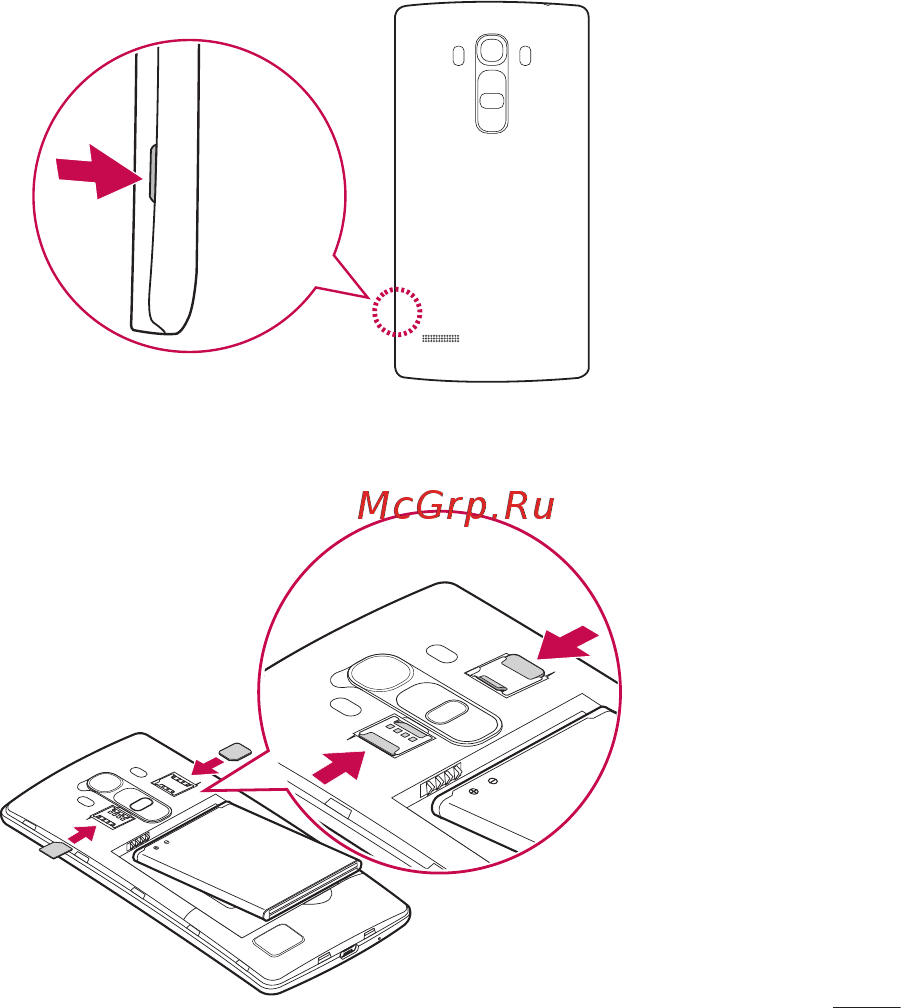 LG G4s H736 Titan [138/442] Встановлення картки sim або usim і акумулятора