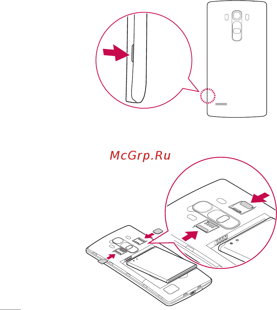 LG G4s H736 Titan [23/442] Установка sim или usim карты и аккумулятора