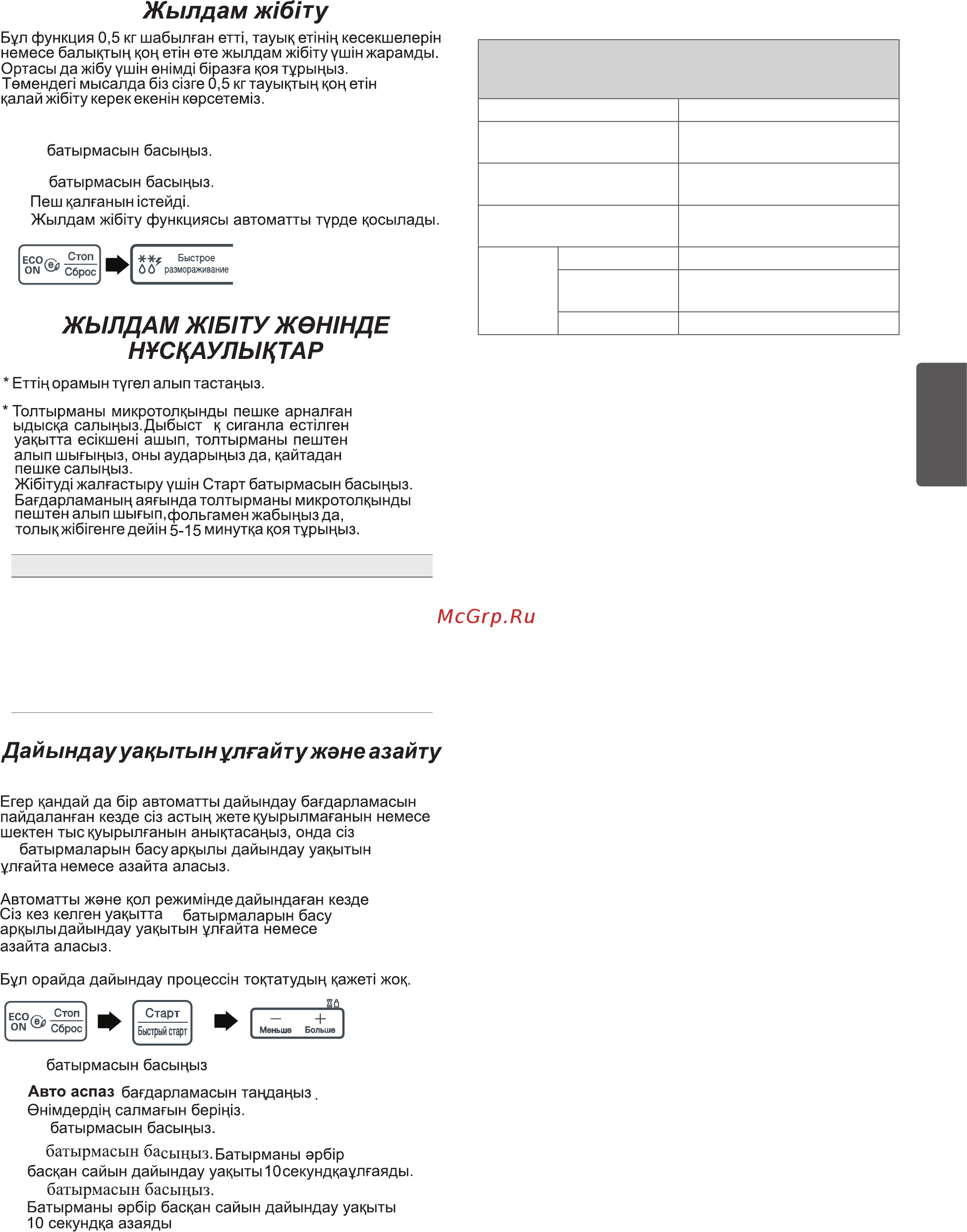 LG MH6044VDS серебристый [35/48] Қазақ