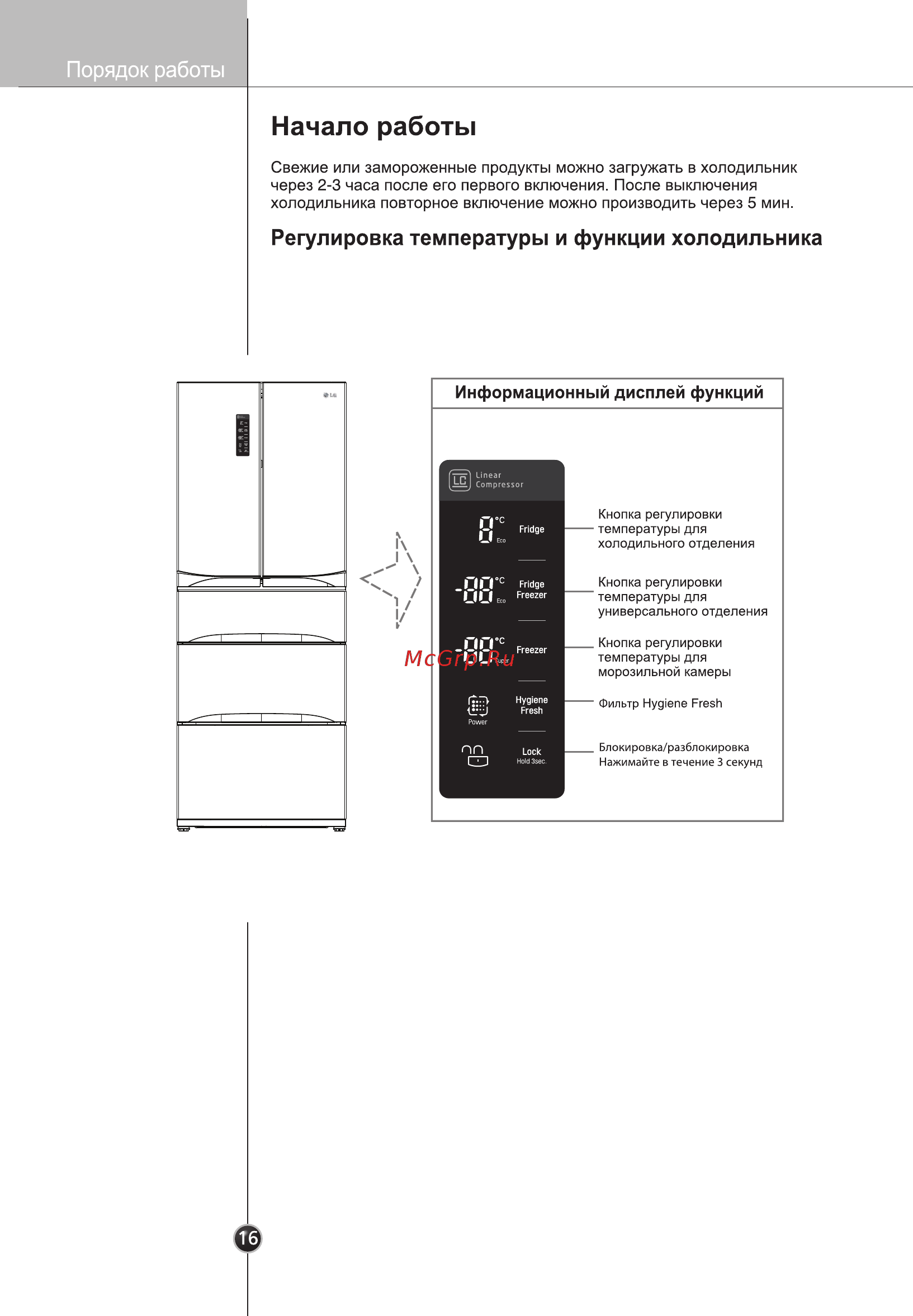 LG GC-M40BSCVM Серебристый [15/35] Начало работы