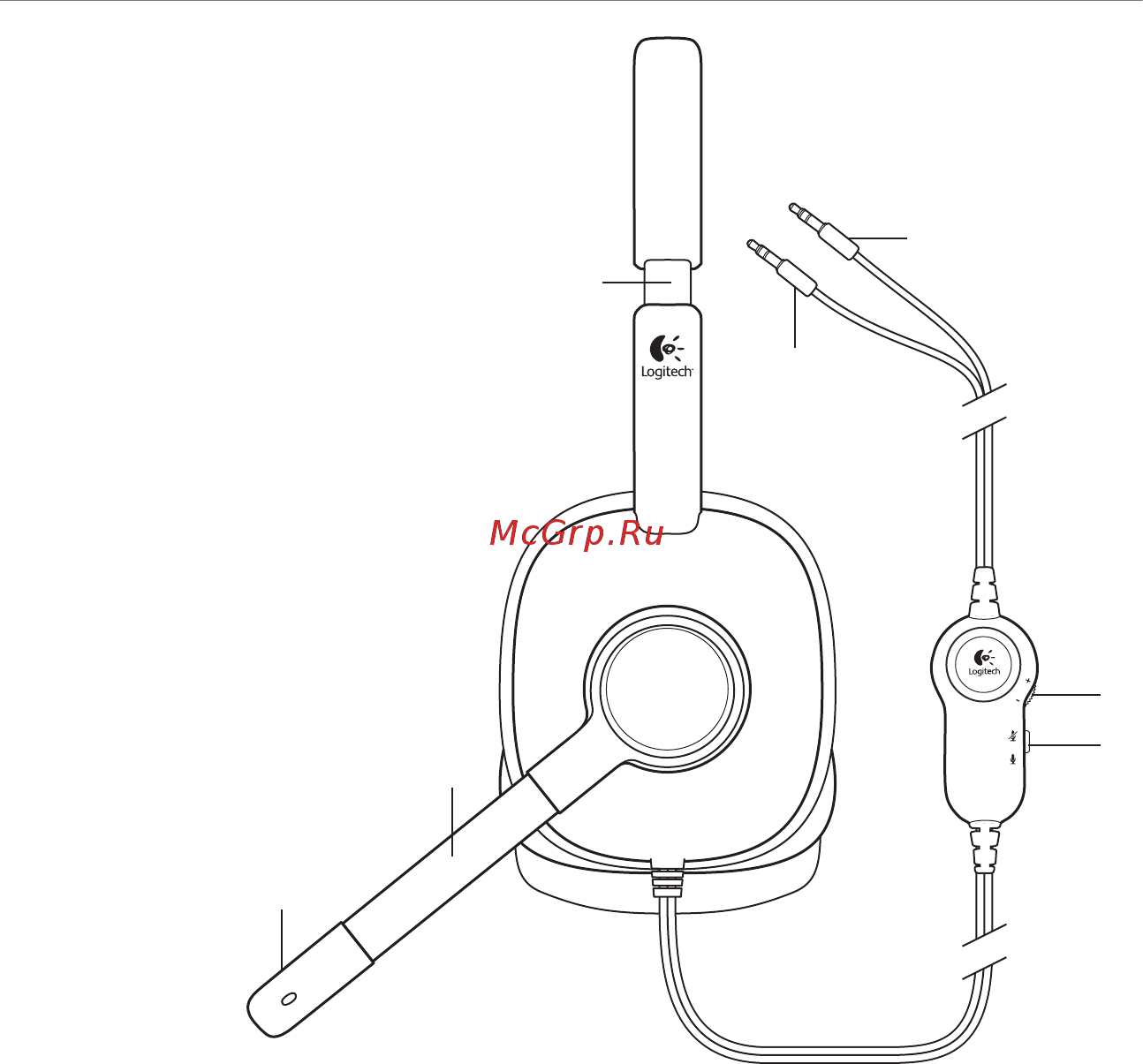 Logitech H250 [4/120] Headset features