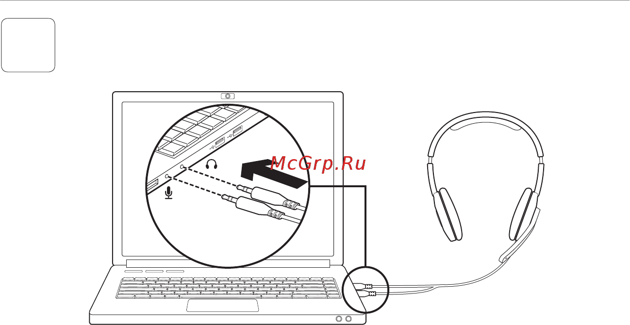 Logitech H250 [81/120] Priključivanje slušalica