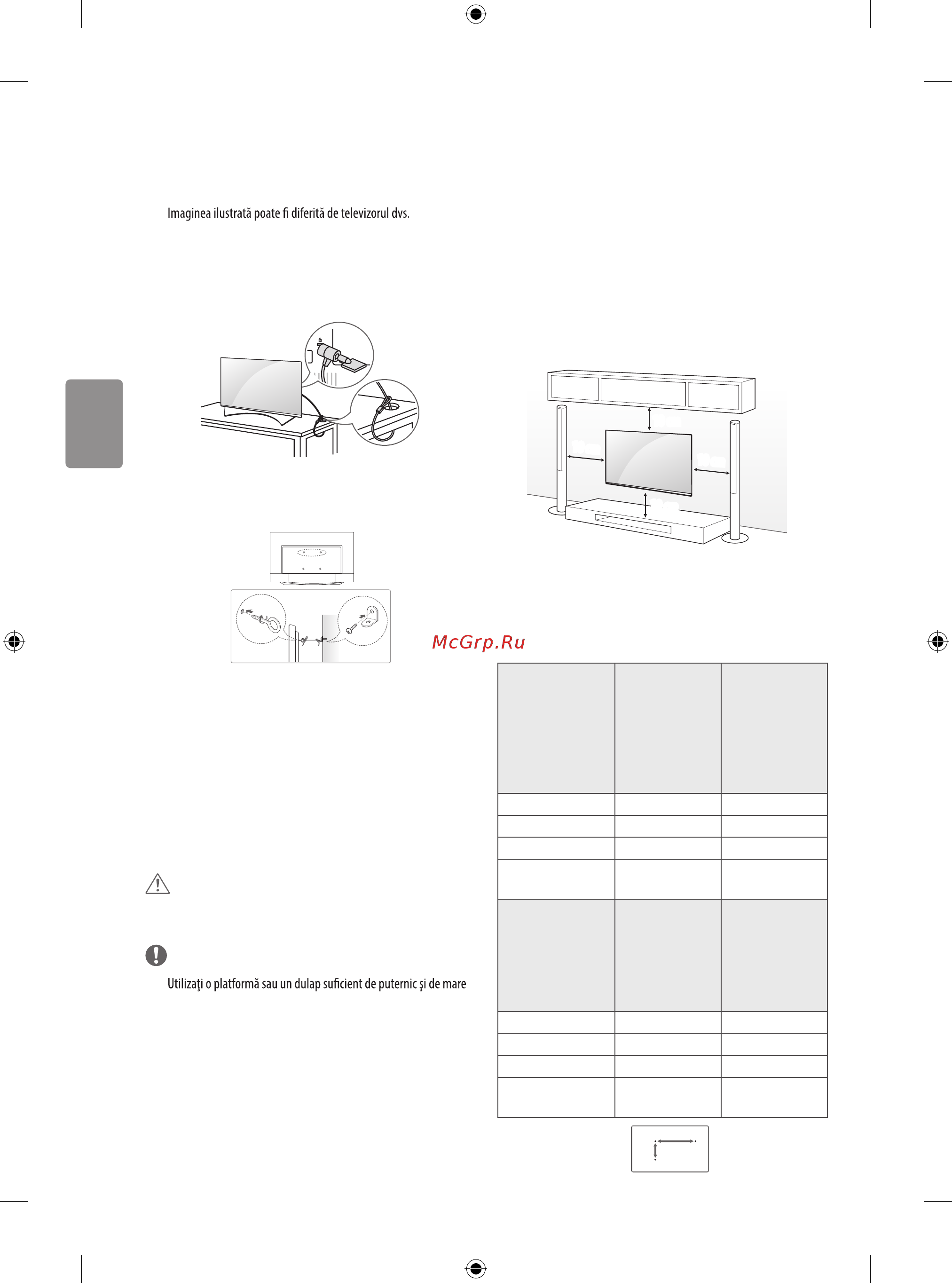 LG 79UF860V [120/145] Montarea pe perete